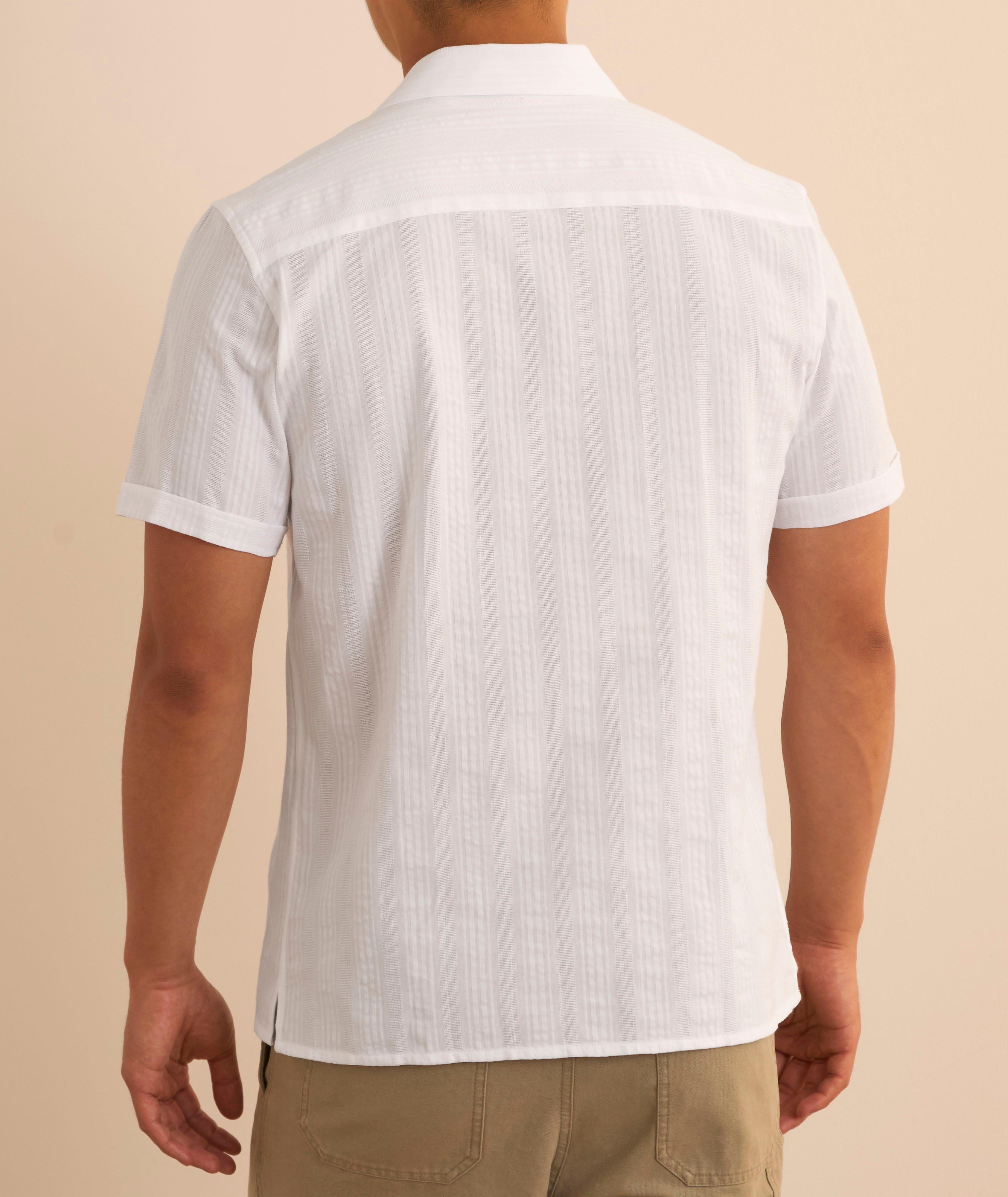 Cotton Textured Stripe Camp Shirt image 2