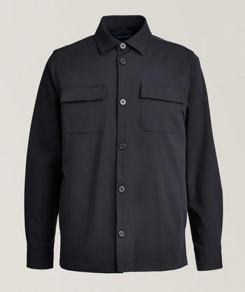 Moncler Wool-Blend Gabardine Overshirt | Coats | Harry Rosen