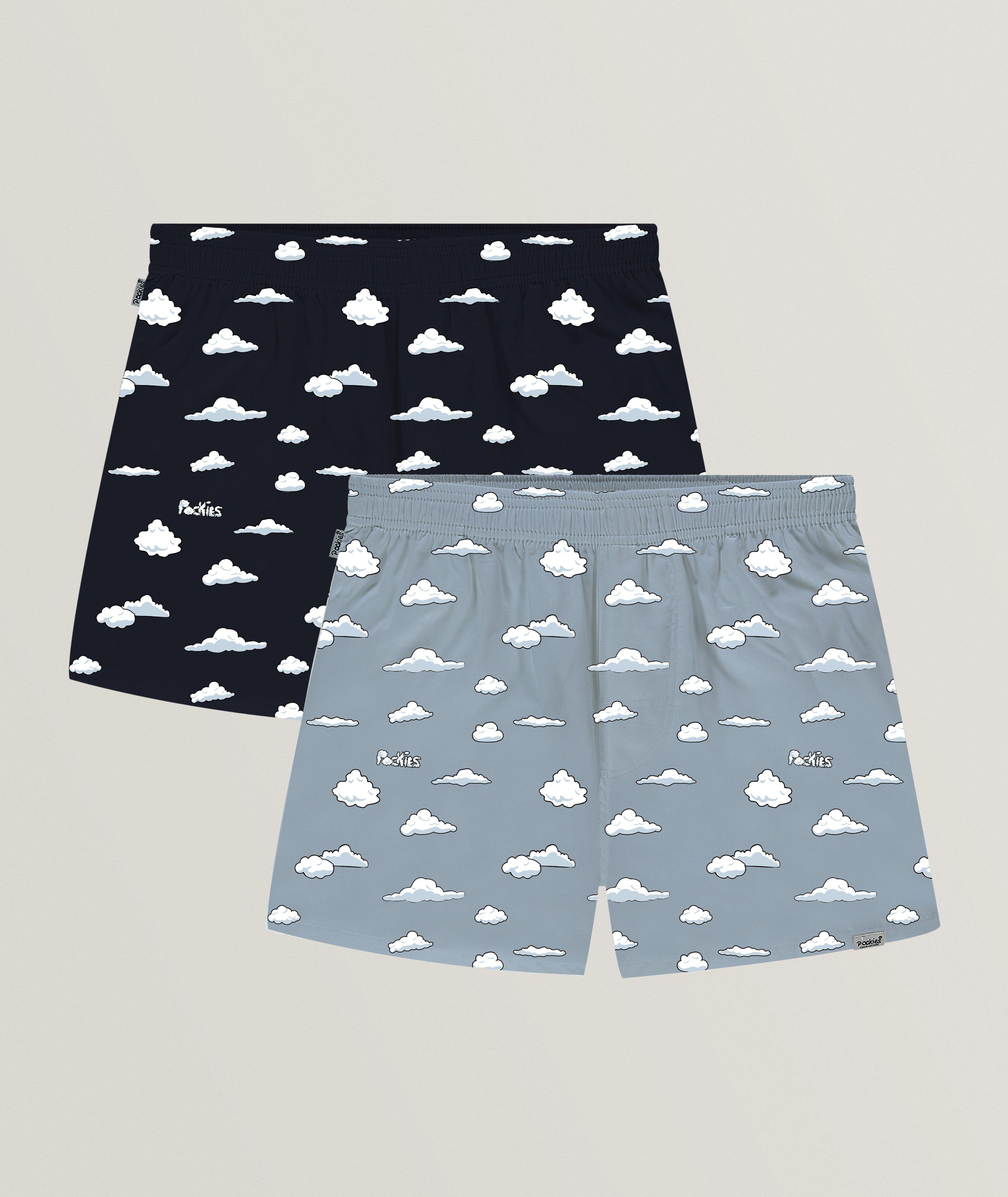 Two-Pack Mixed Cloudy Cotton Boxer Briefs