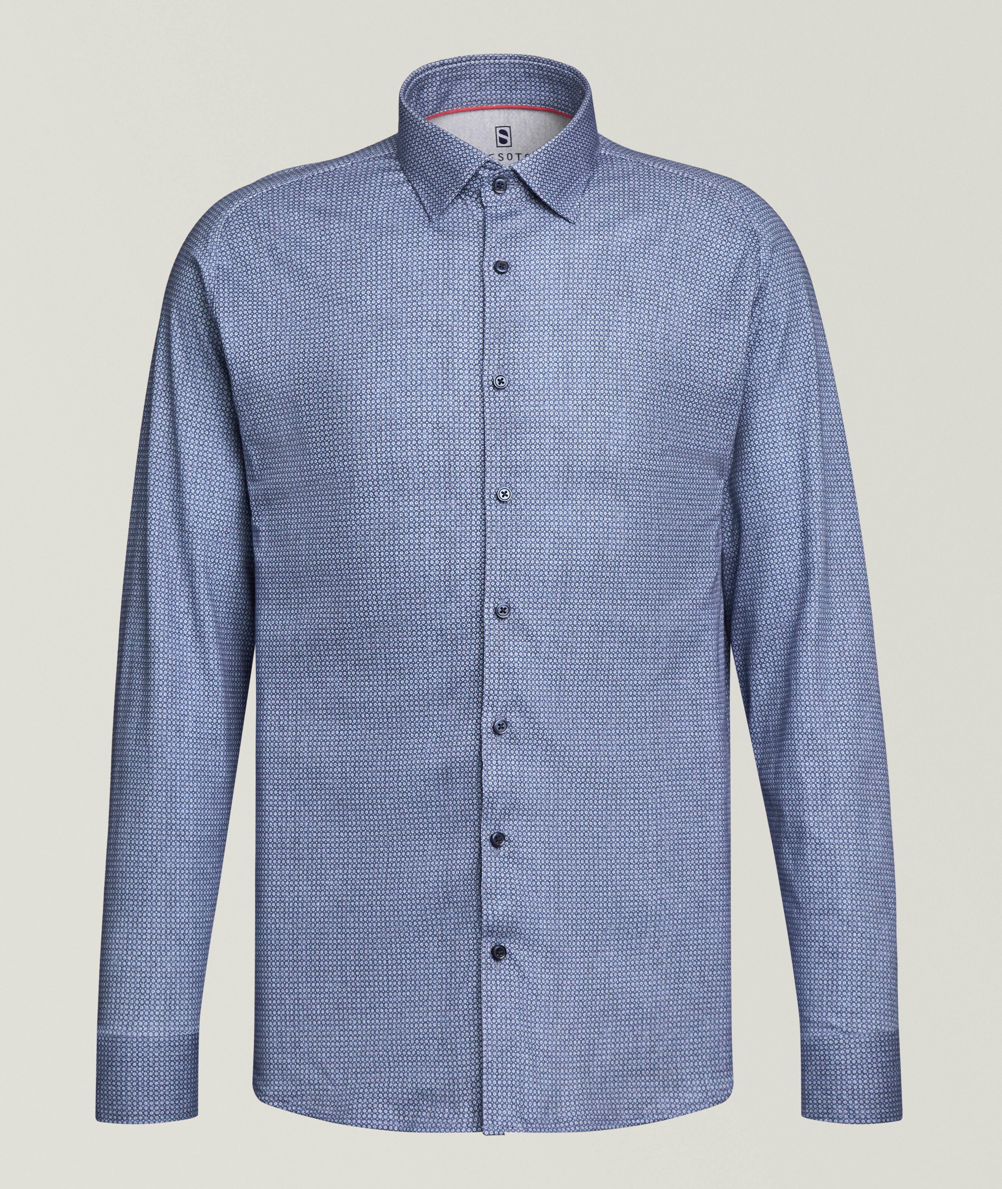 DESOTO Circle Neat-Print Cotton Jersey Shirt 
