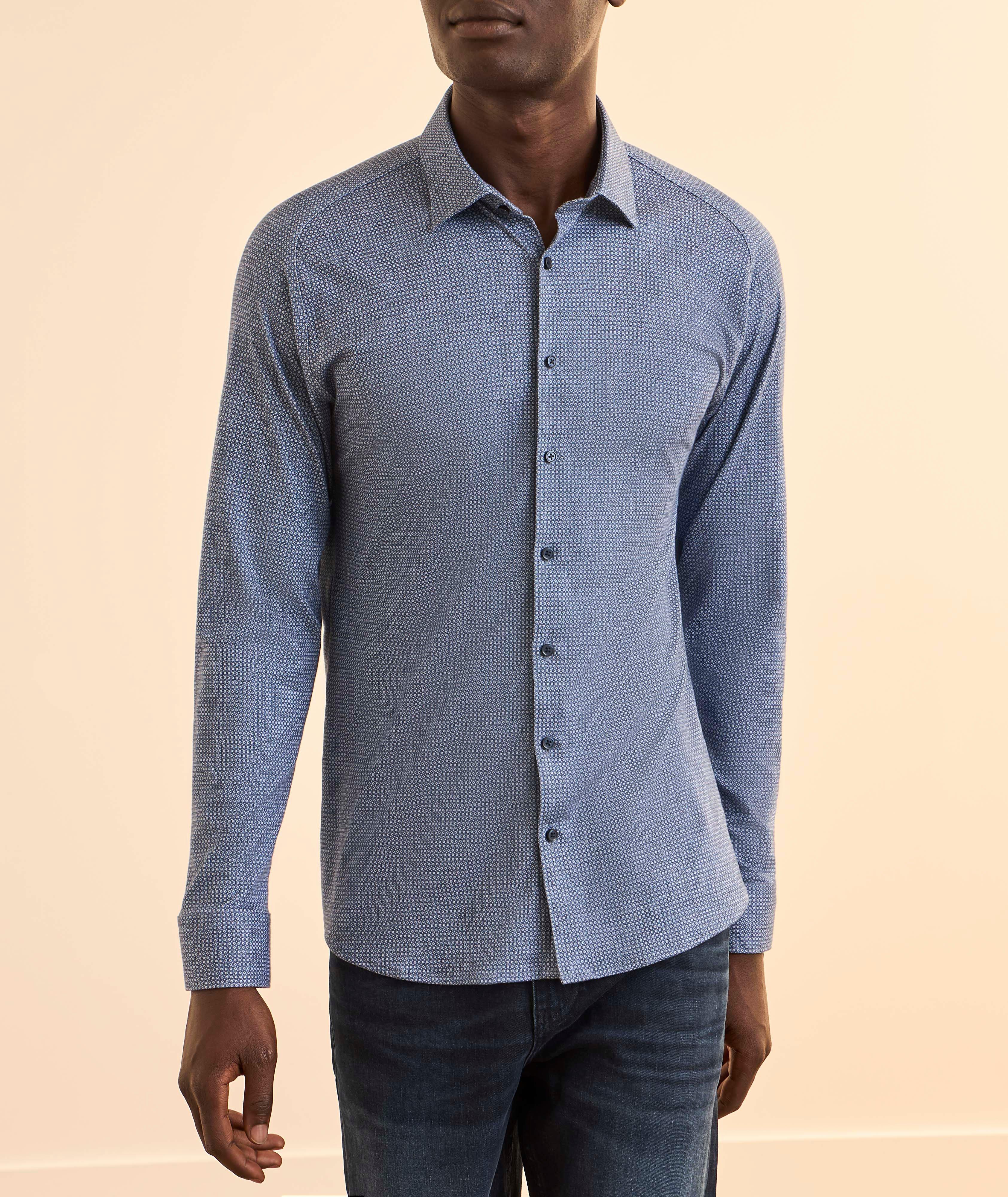 Circle Neat-Print Cotton Jersey Shirt  image 1