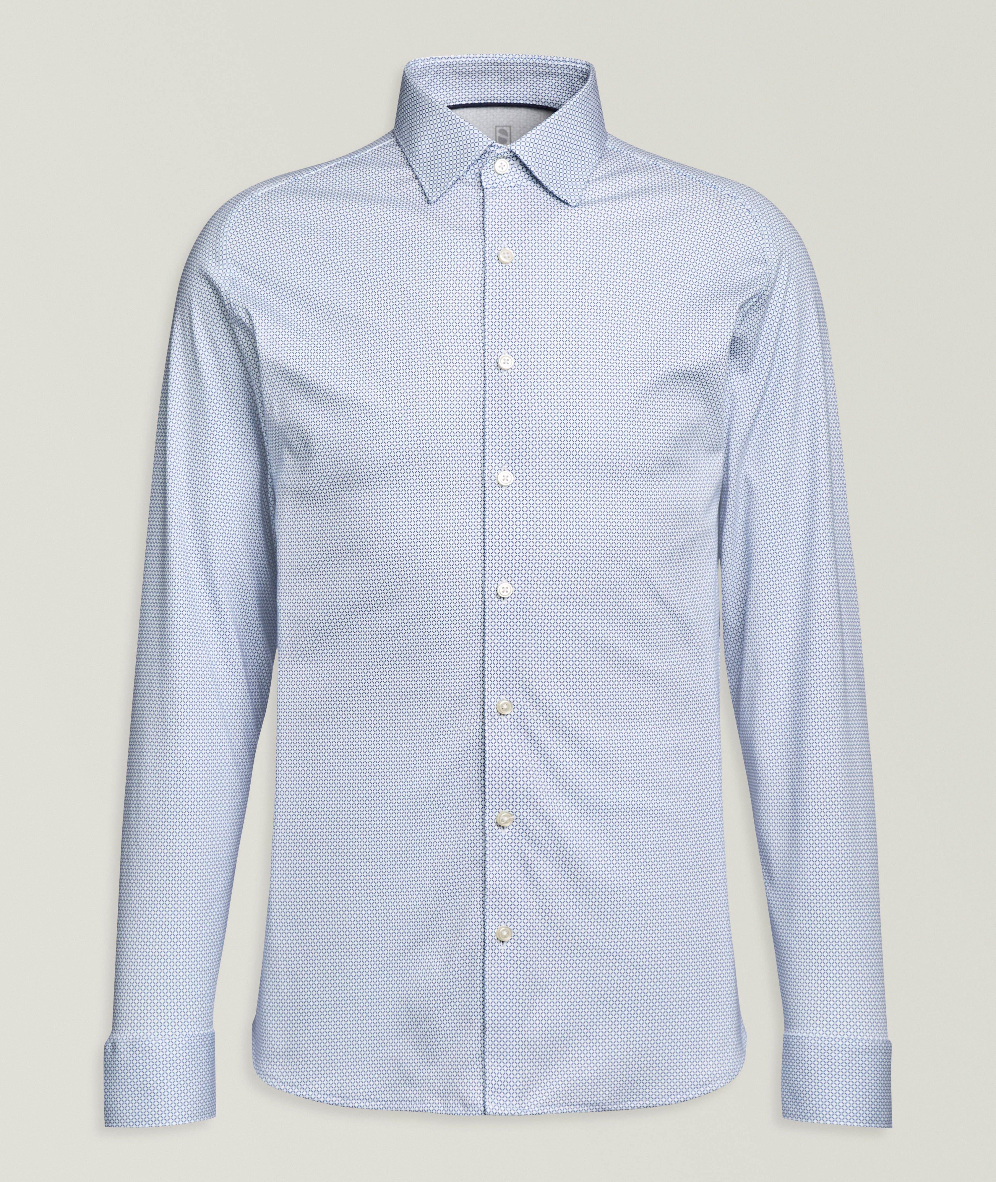 DESOTO Diamond-Print Cotton Jersey Shirt 