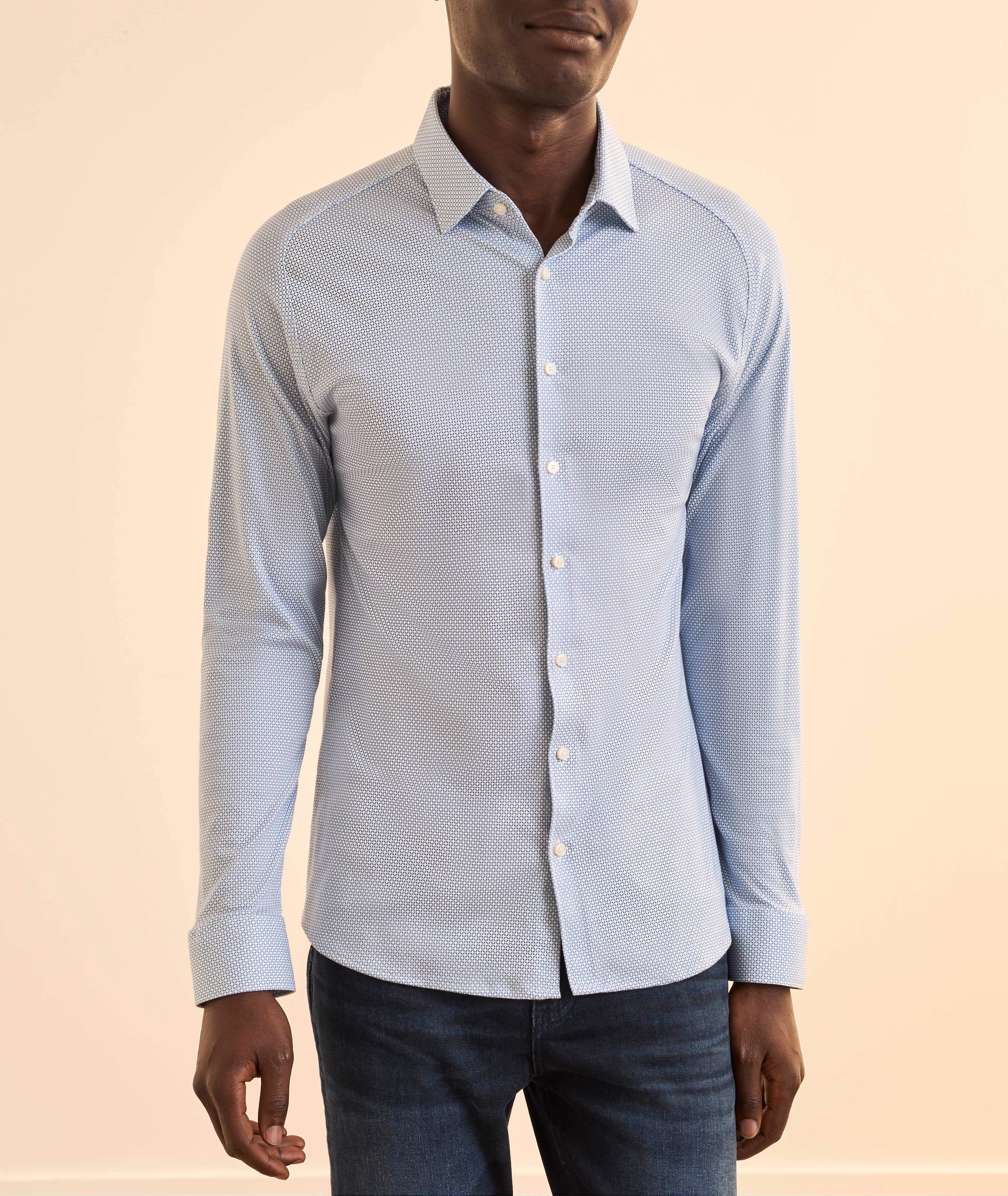 Diamond-Print Cotton Jersey Shirt  image 1