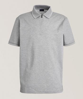 Brunello Cucinelli Ribbed Linen-Cotton Polo Sweater | Polos