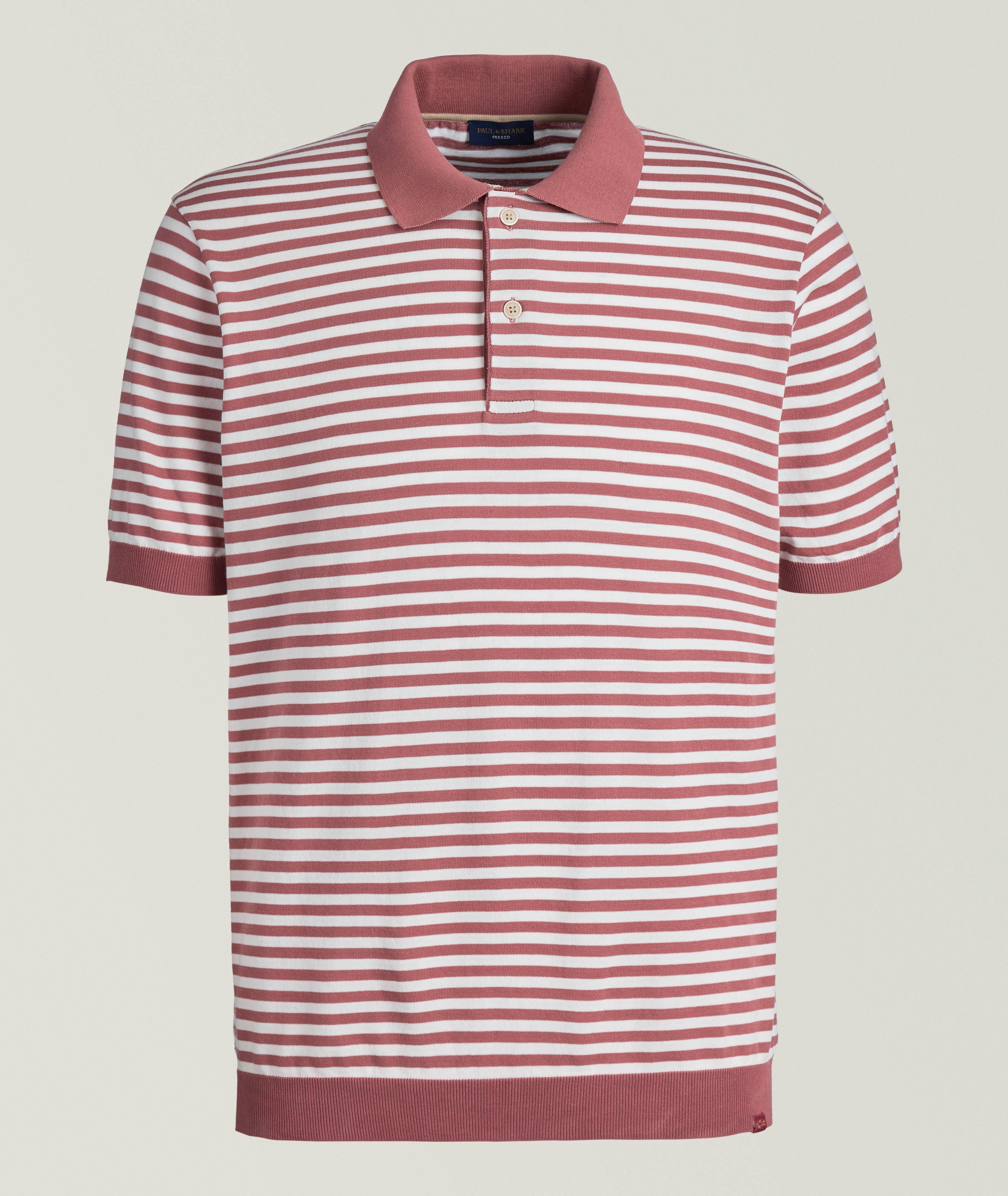 Polo en coton à rayures image 0