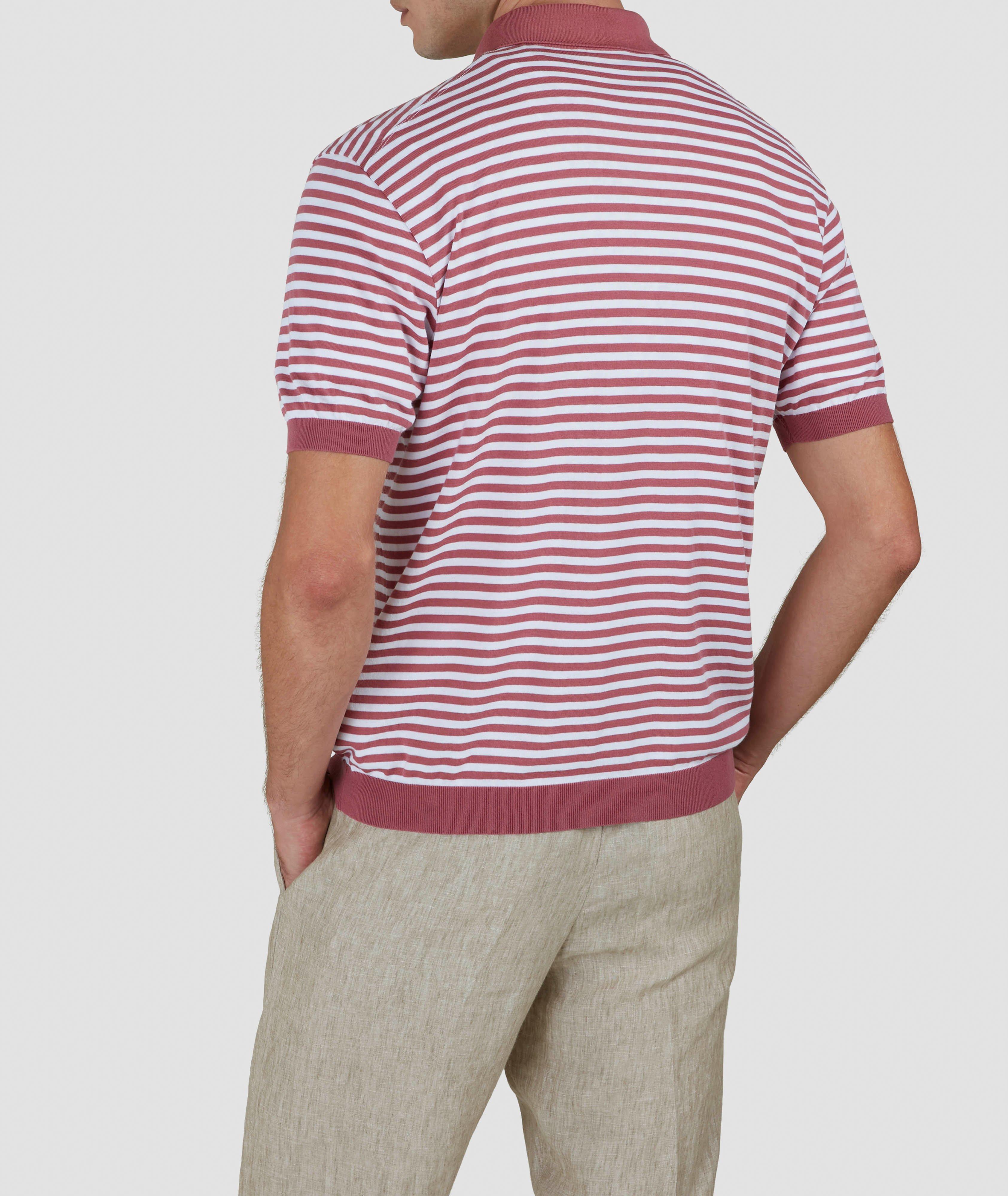 Polo en coton à rayures image 3