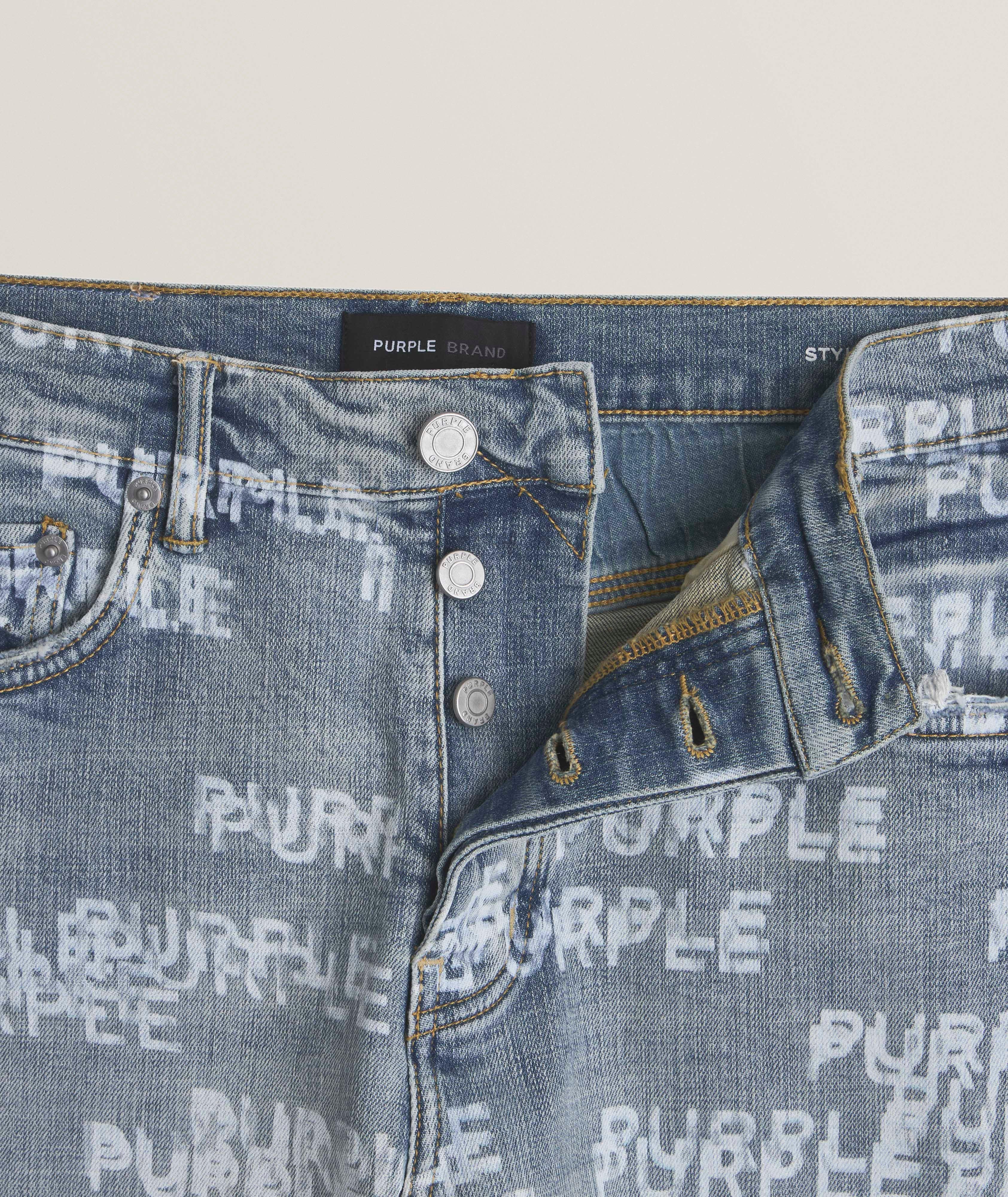 P001 Stretch-Cotton Logo Skinny Jeans image 1