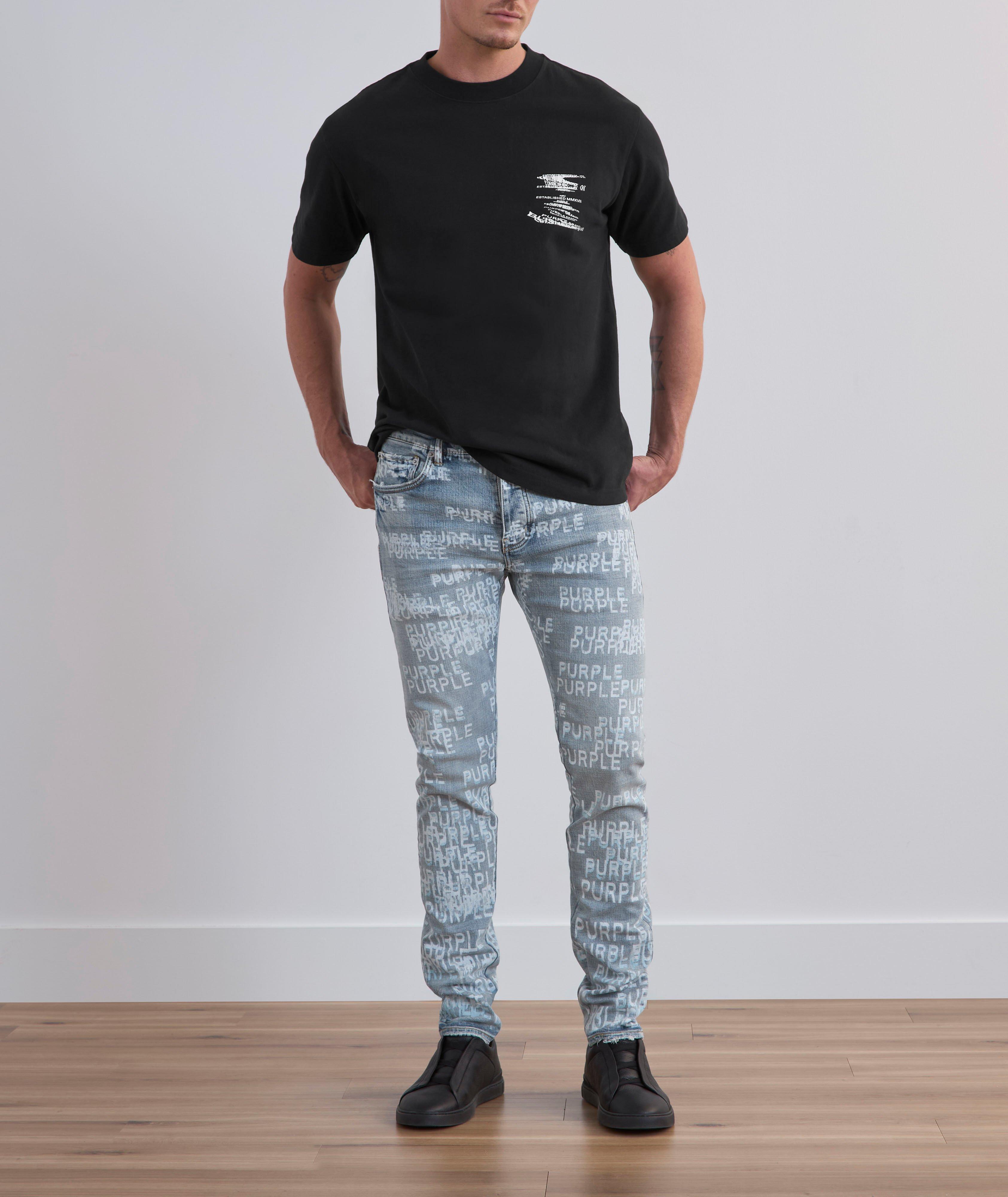 P001 Stretch-Cotton Logo Skinny Jeans image 4