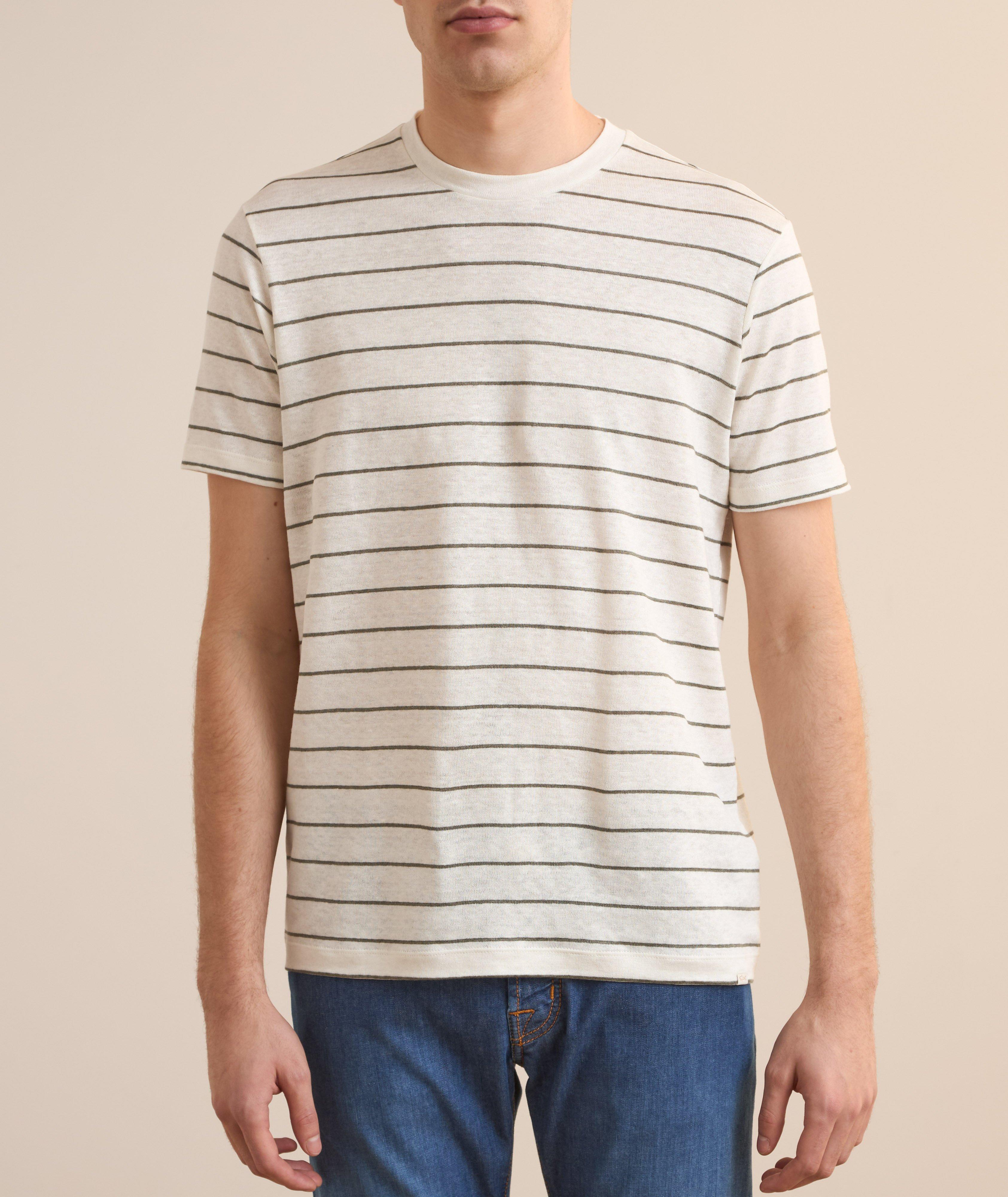 Striped Linen Jersey T-Shirt image 1