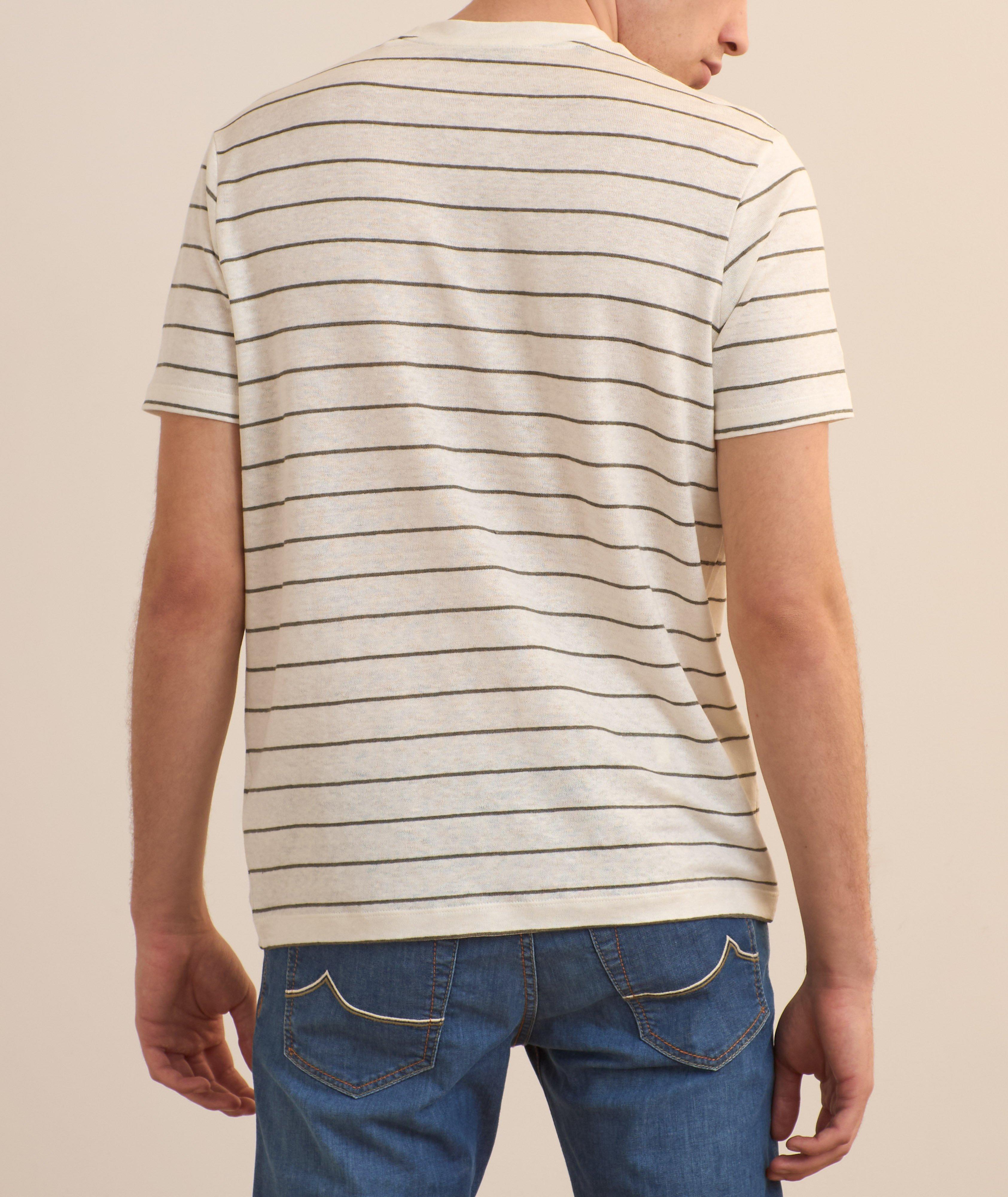 Striped Linen Jersey T-Shirt image 2
