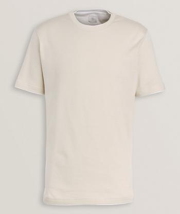 Jil Sander Back Leather Patch Cotton T-Shirt | T-Shirts
