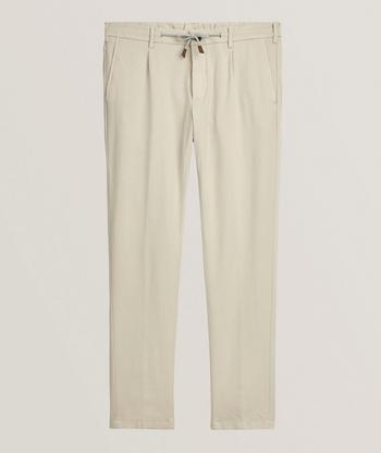 Brunello Cucinelli Leisure-Fit Linen-Blend Suit Pants