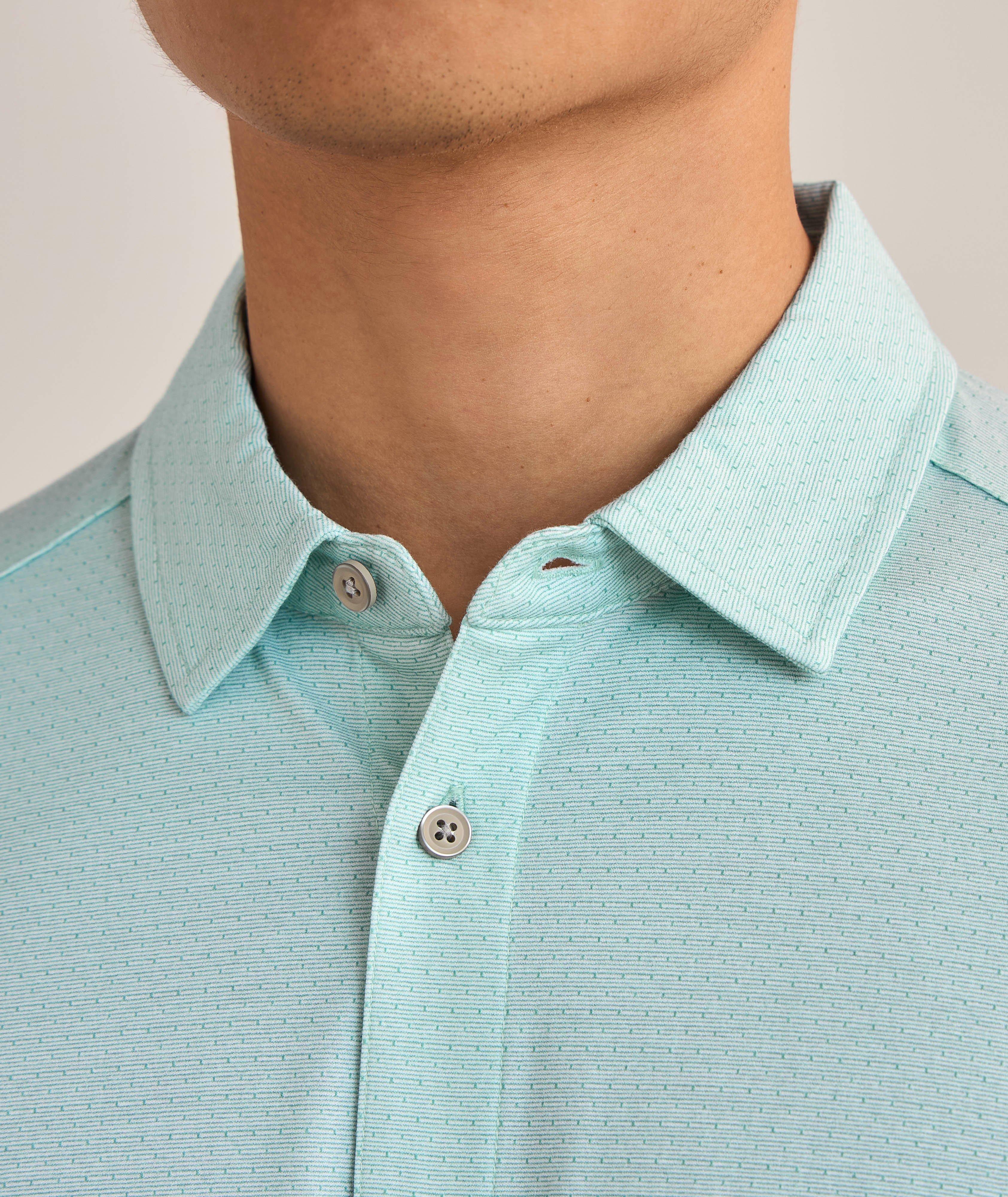 Micro Dot Aqua Cotton Shirt image 3