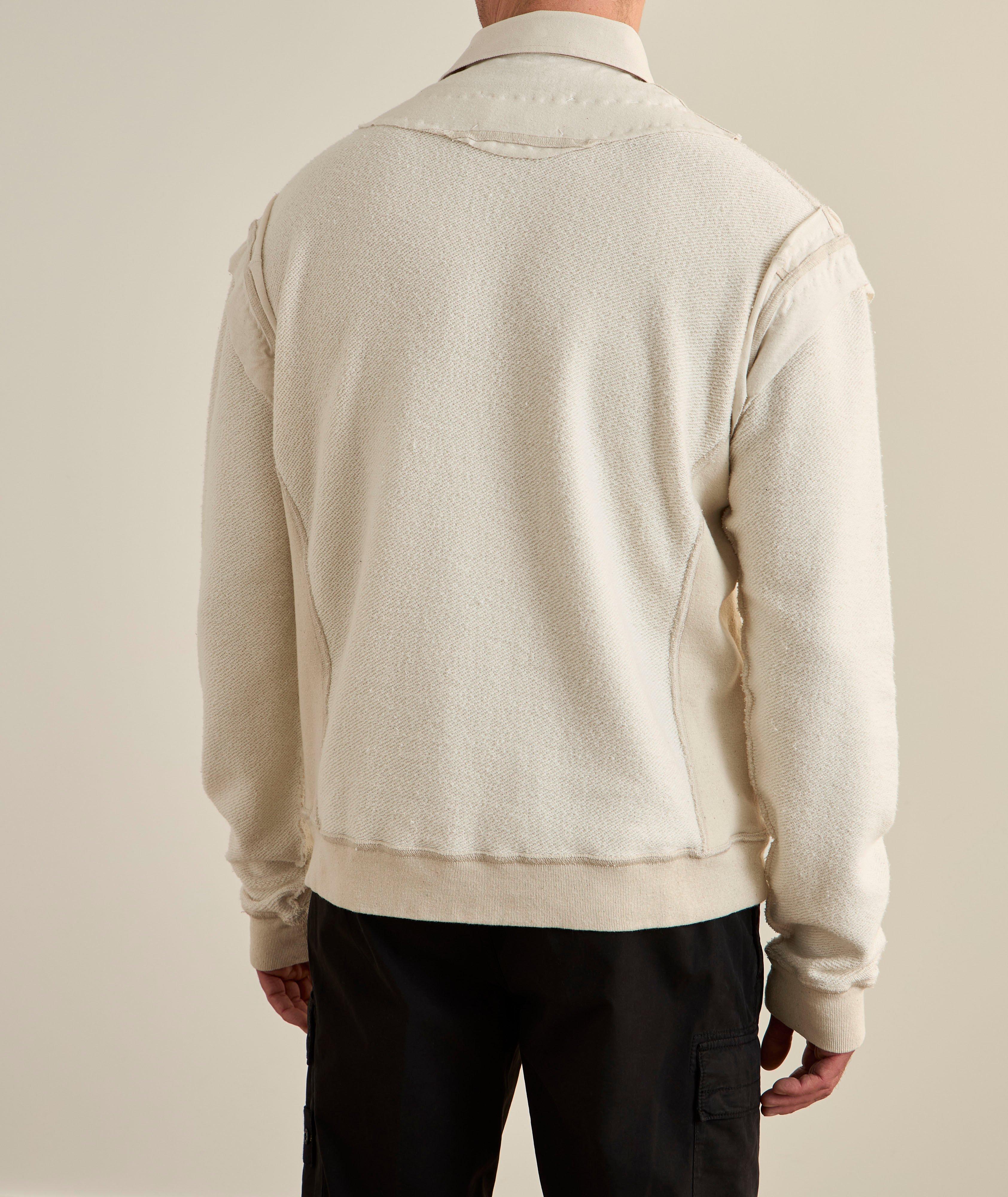 Distressed Effect Appliqué Polo Sweatshirt image 2