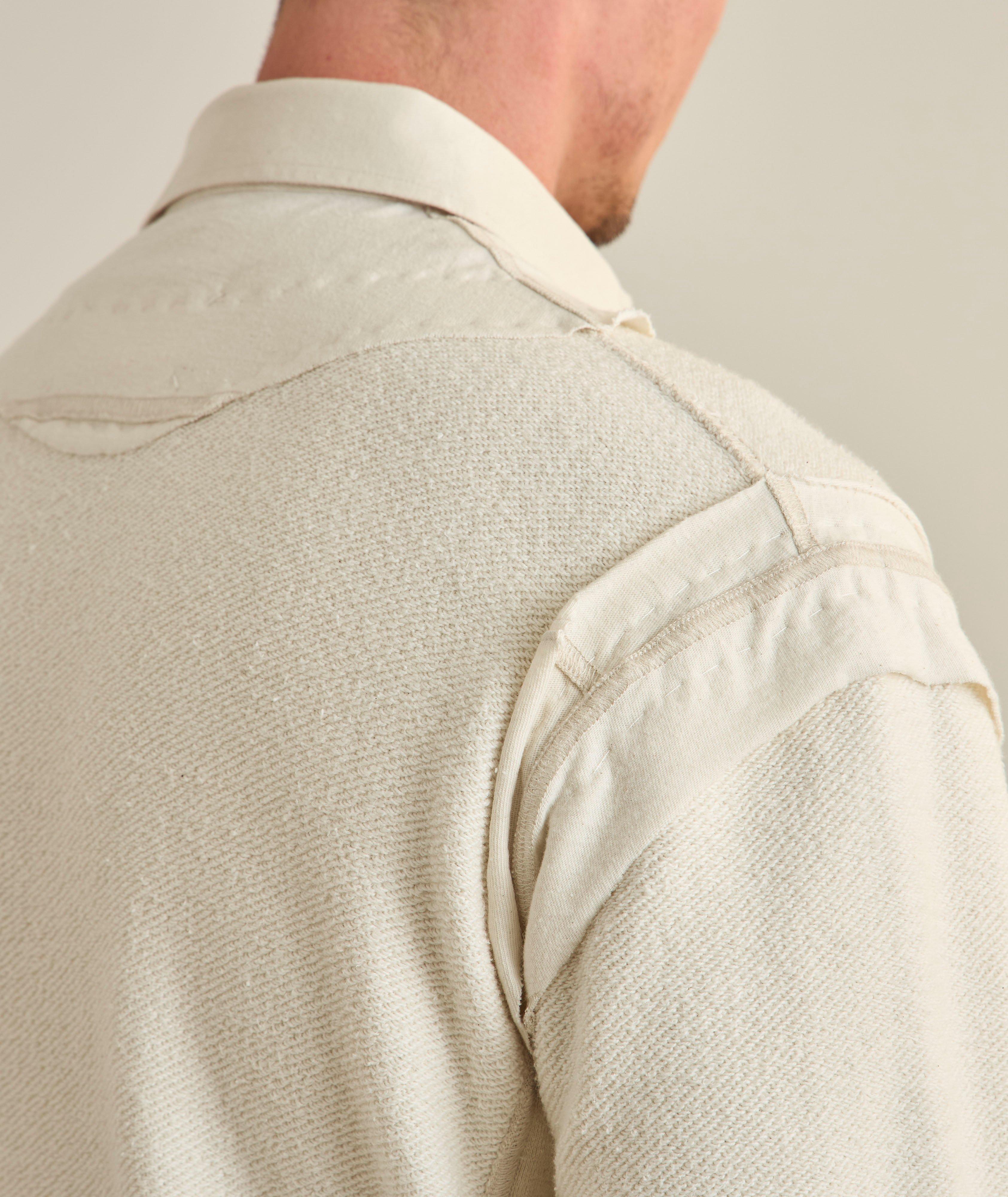 Distressed Effect Appliqué Polo Sweatshirt image 5