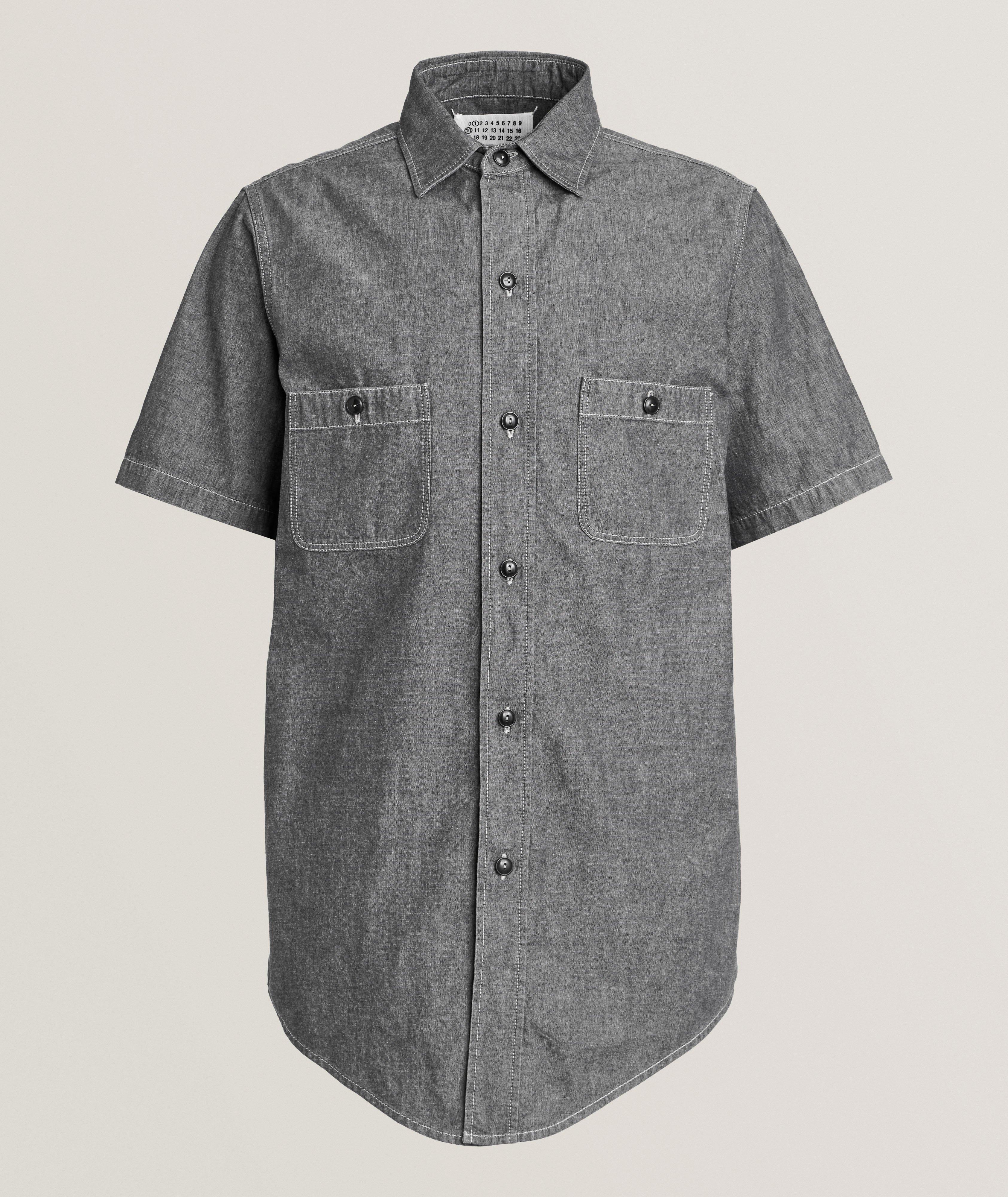 Back Stitch Cotton Denim Shirt image 0
