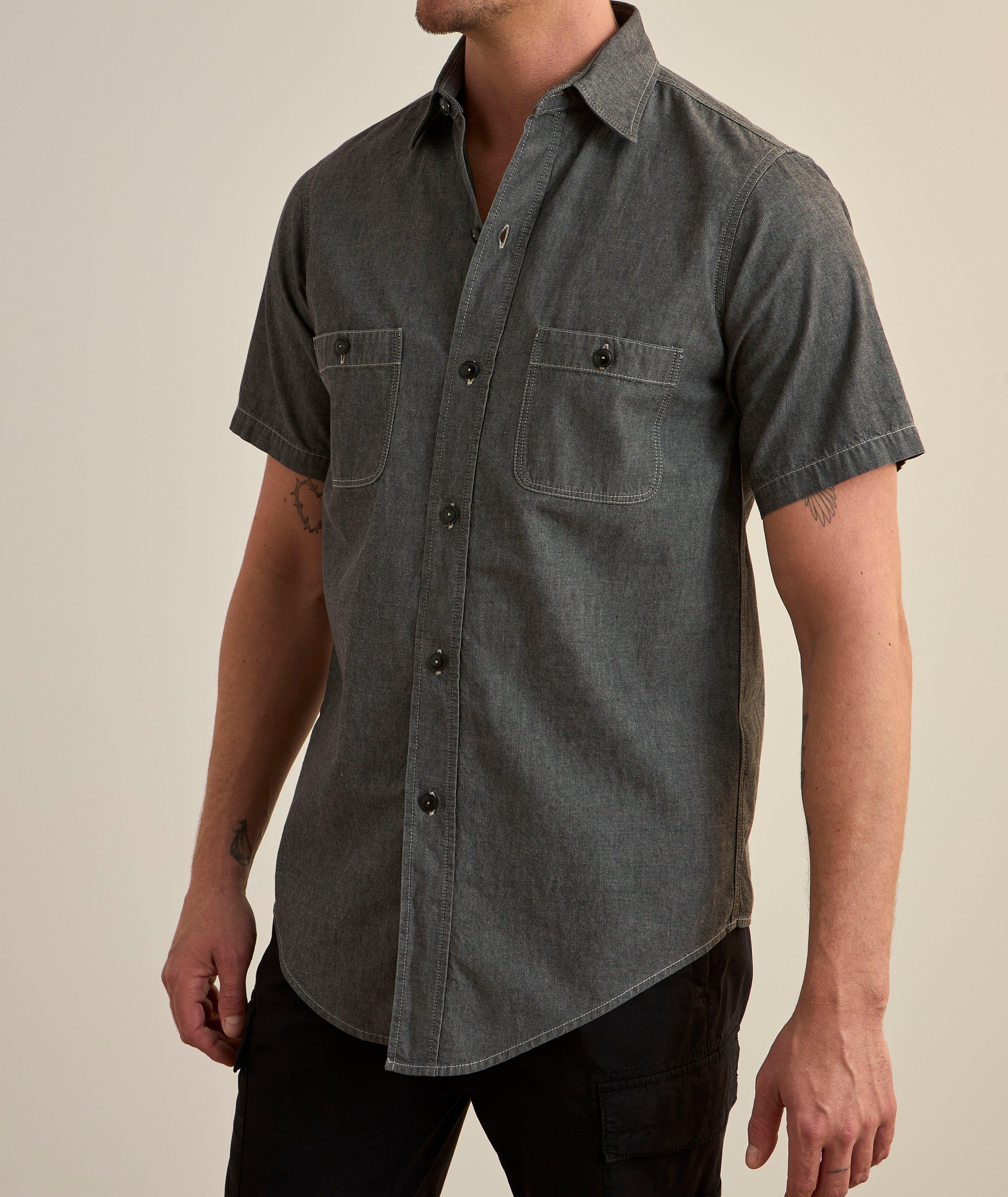 Back Stitch Cotton Denim Shirt image 1