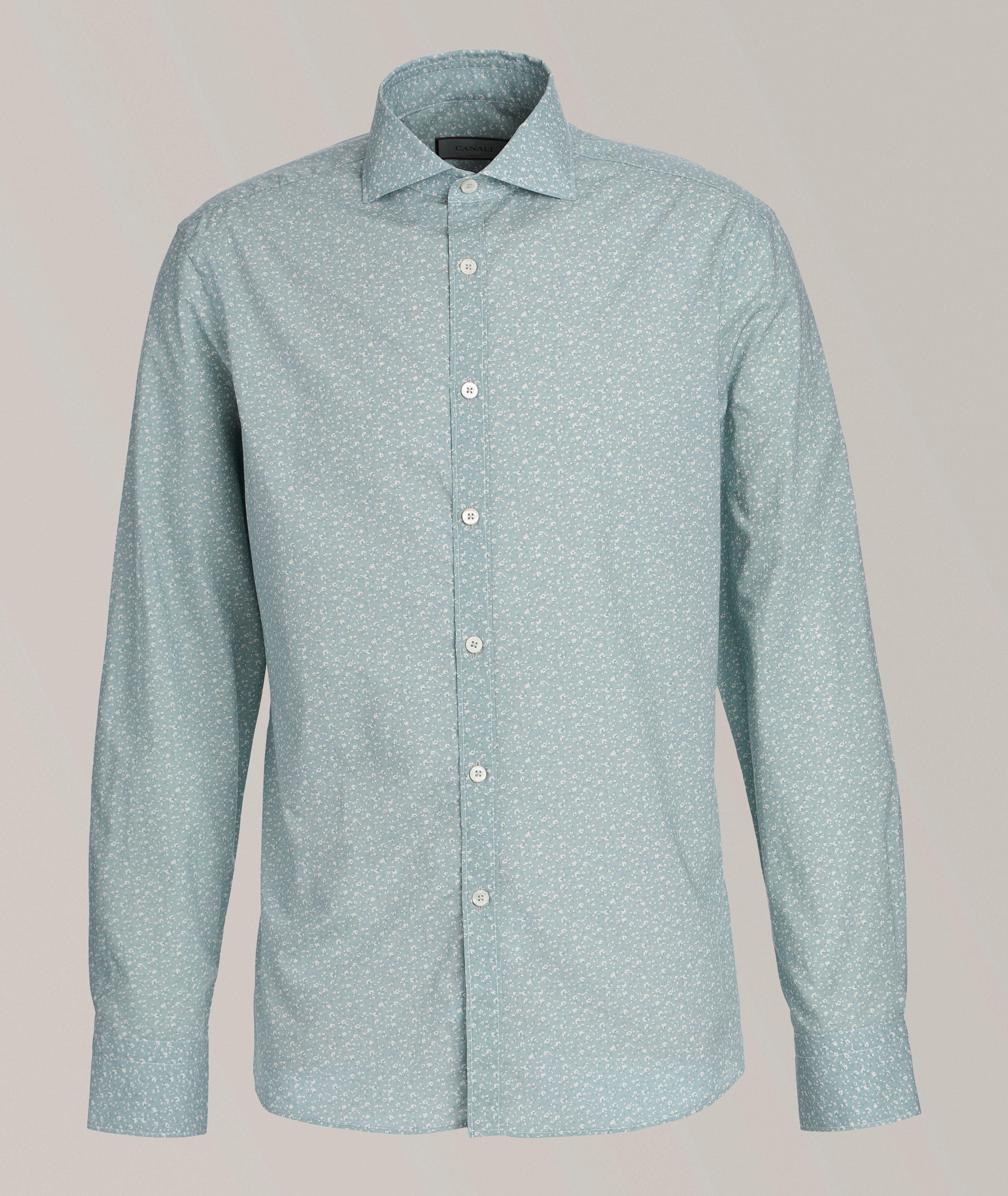 Micro-Floral Cotton-Lyocell Shirt  image 0