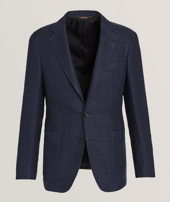 Brunello Cucinelli Twill Linen, Wool & Silk Sport Jacket