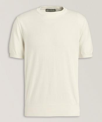 Jil Sander Back Leather Patch Cotton T-Shirt | T-Shirts