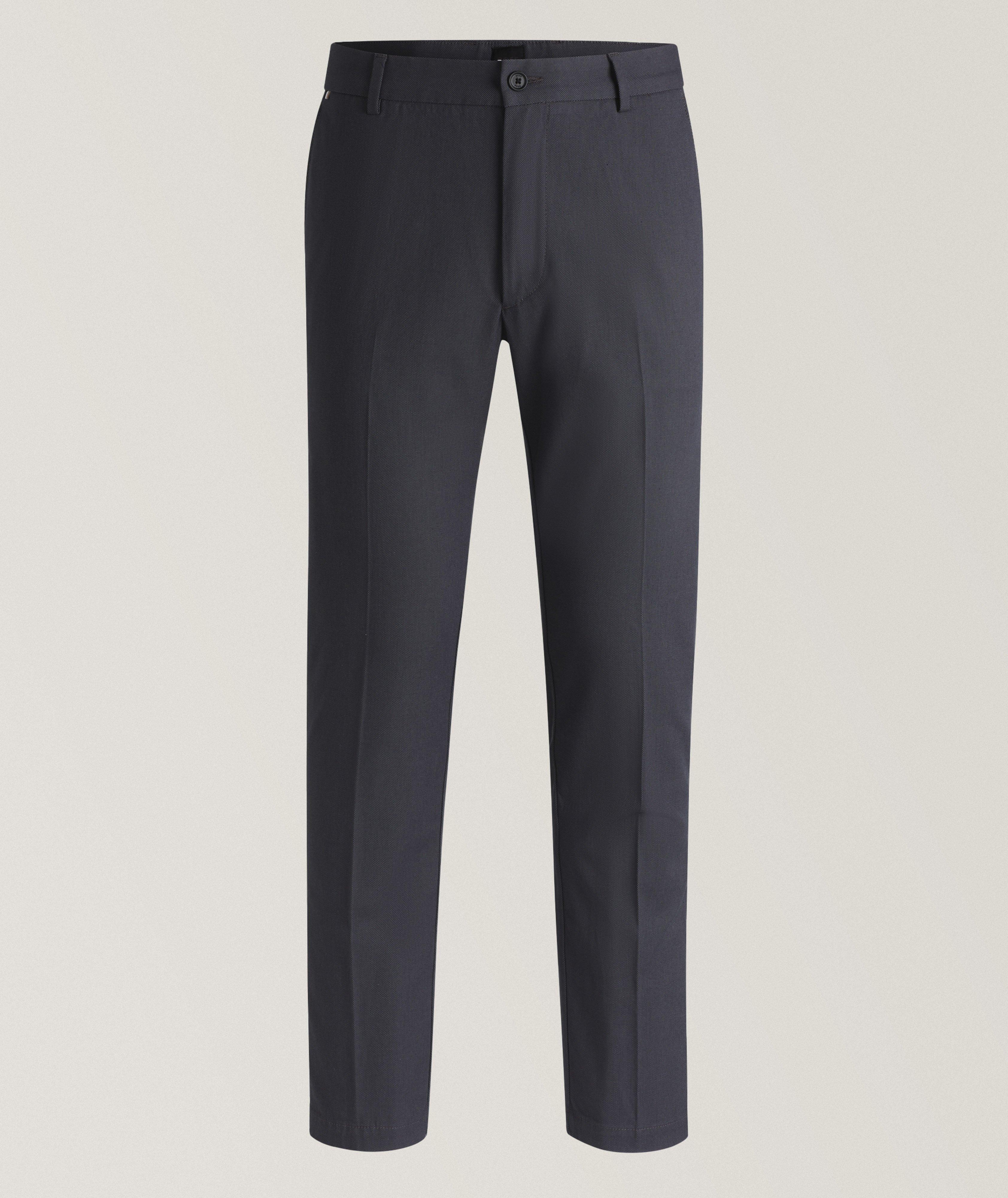 BOSS Pantalon Kane En Coton Extensible À Petit Motif En Bleu , Taille Homme 28