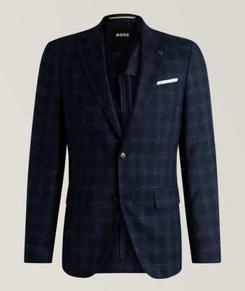 BOSS Hutson Check Wool Blend Sport Jacket Sport Jackets Harry Rosen