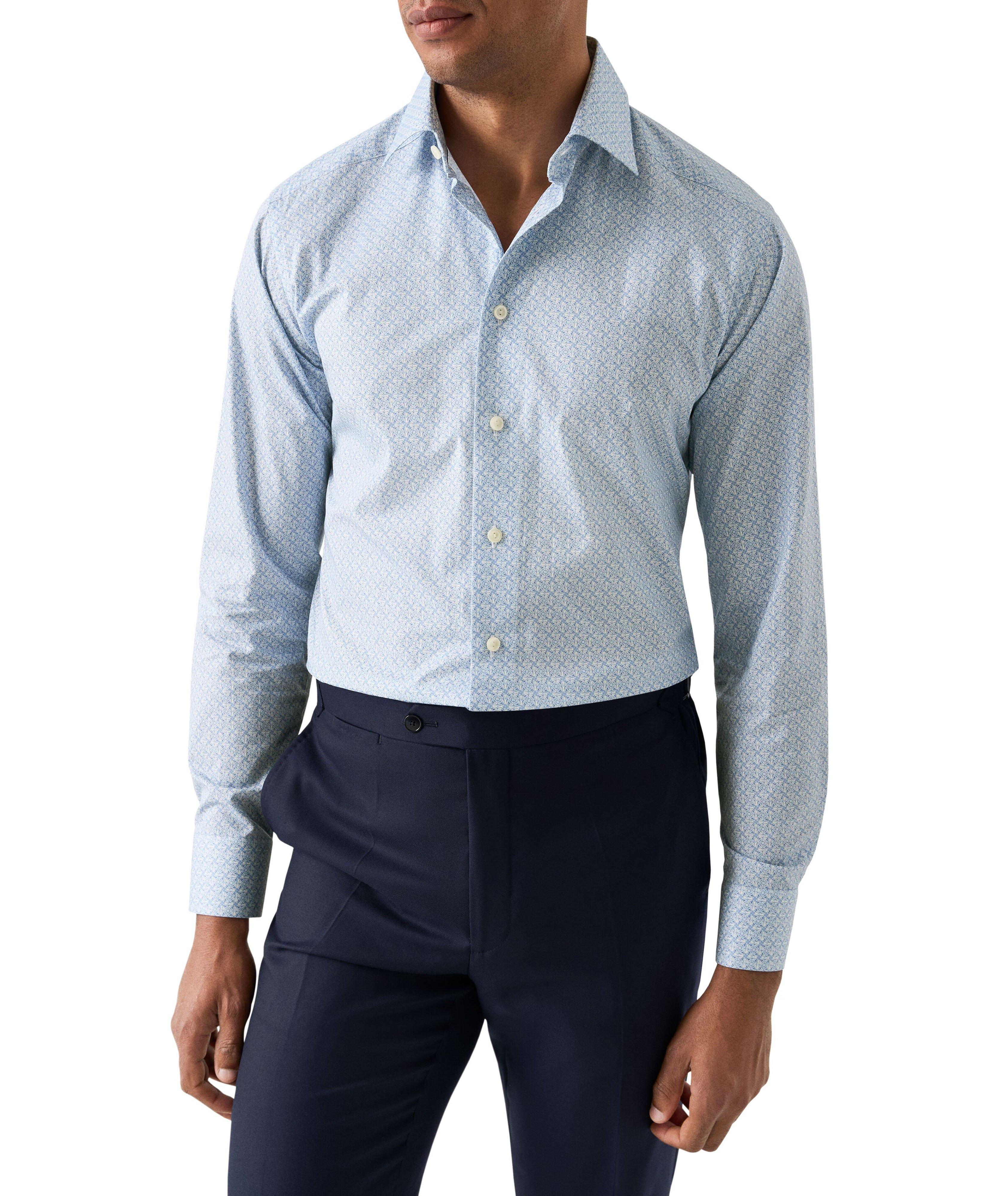 Contemporary-Fit Geometric Dress Shirt image 2