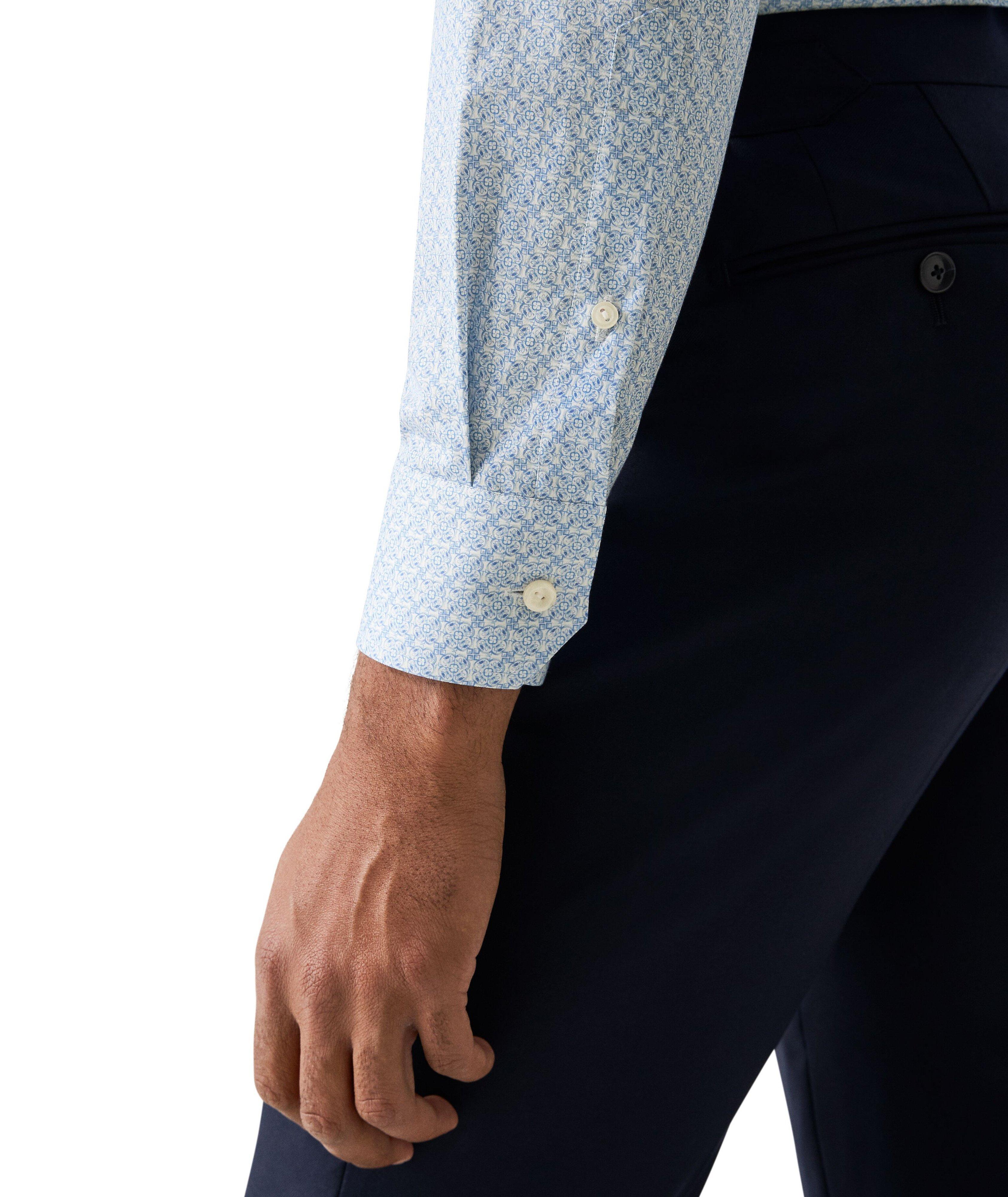Contemporary-Fit Geometric Dress Shirt image 5