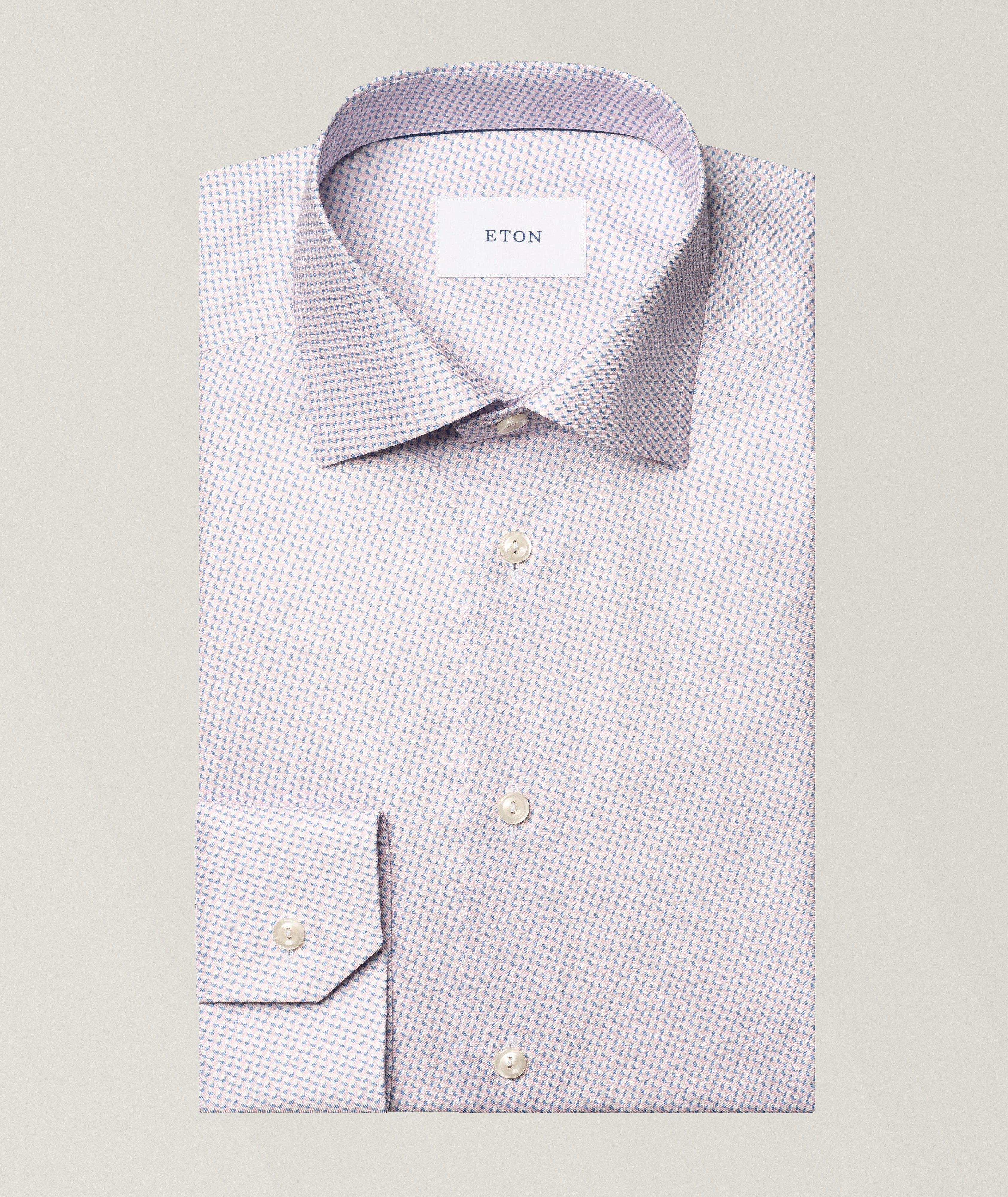 Contemporary-Fit Micro-Geometric Dress Shirt image 0