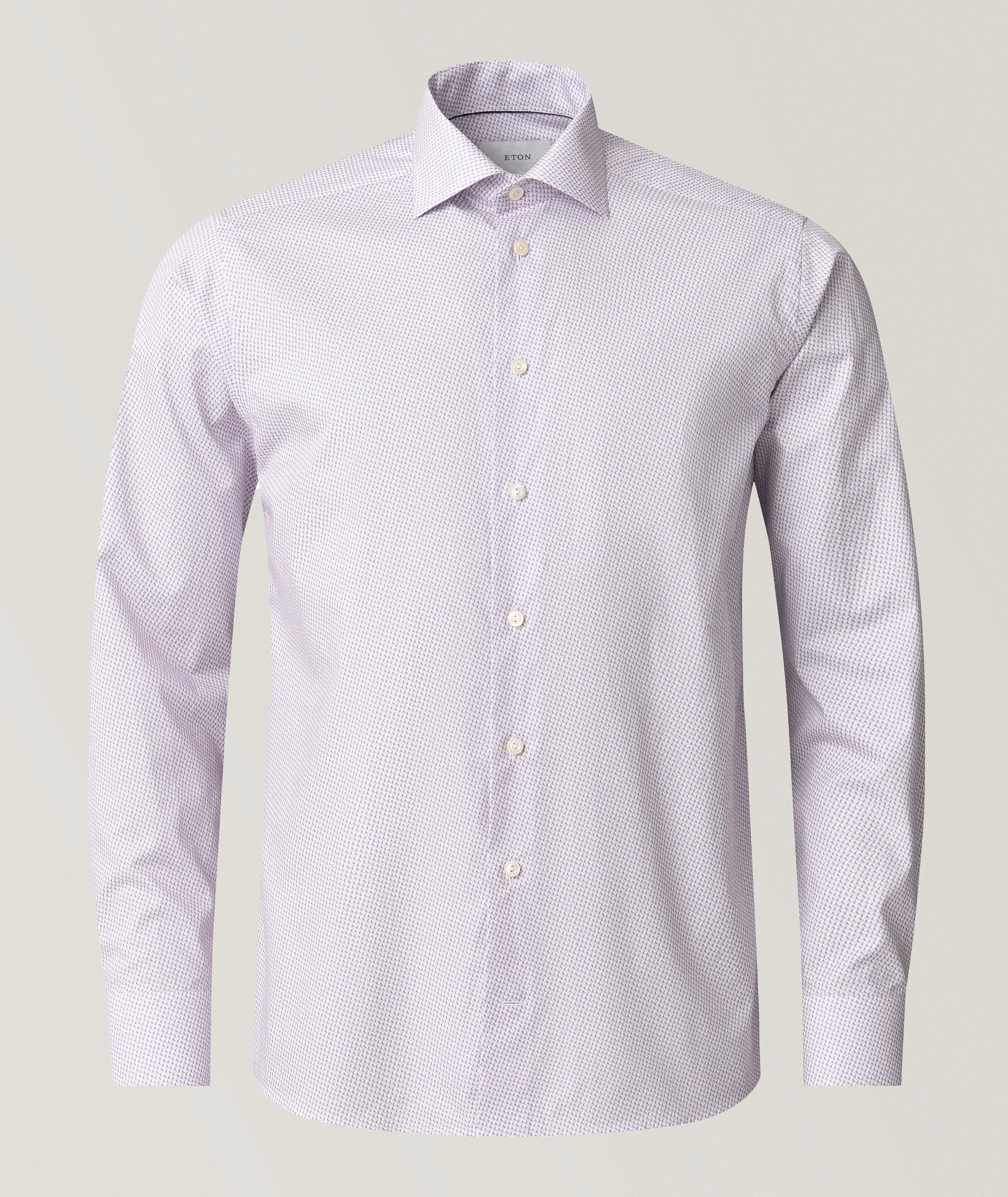 Contemporary-Fit Micro-Geometric Dress Shirt image 1