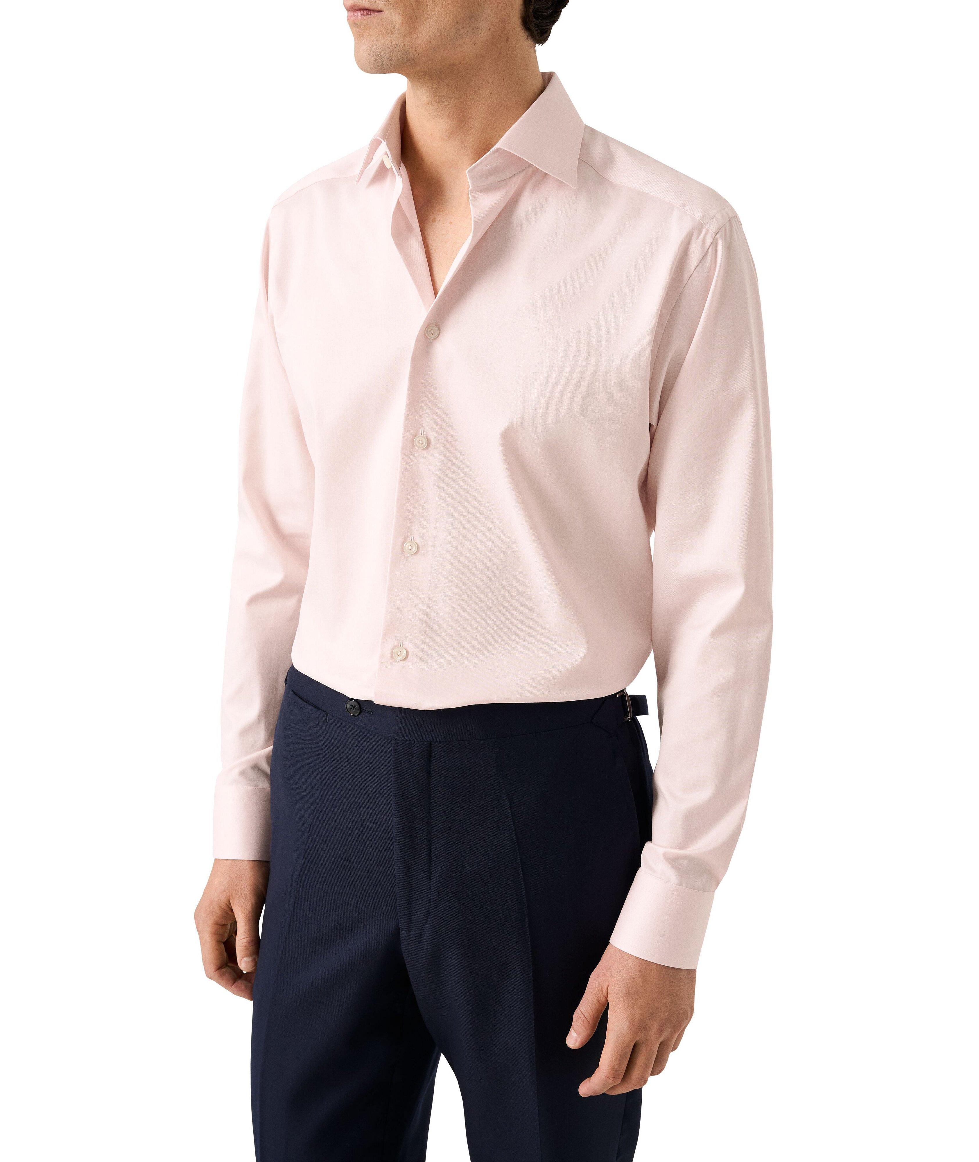 Slim-Fit Mélange Dress Shirt image 3