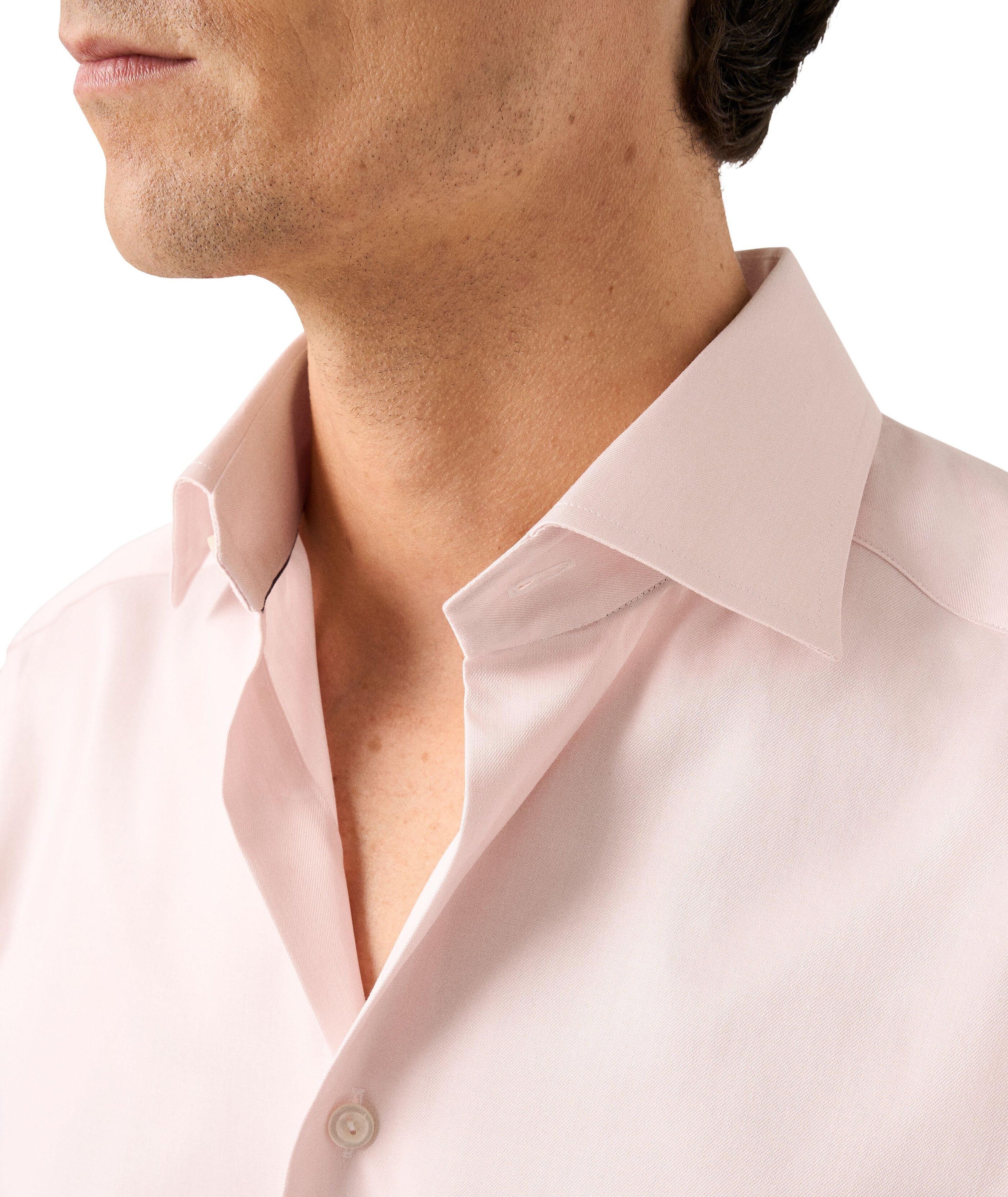 Slim-Fit Mélange Dress Shirt image 5