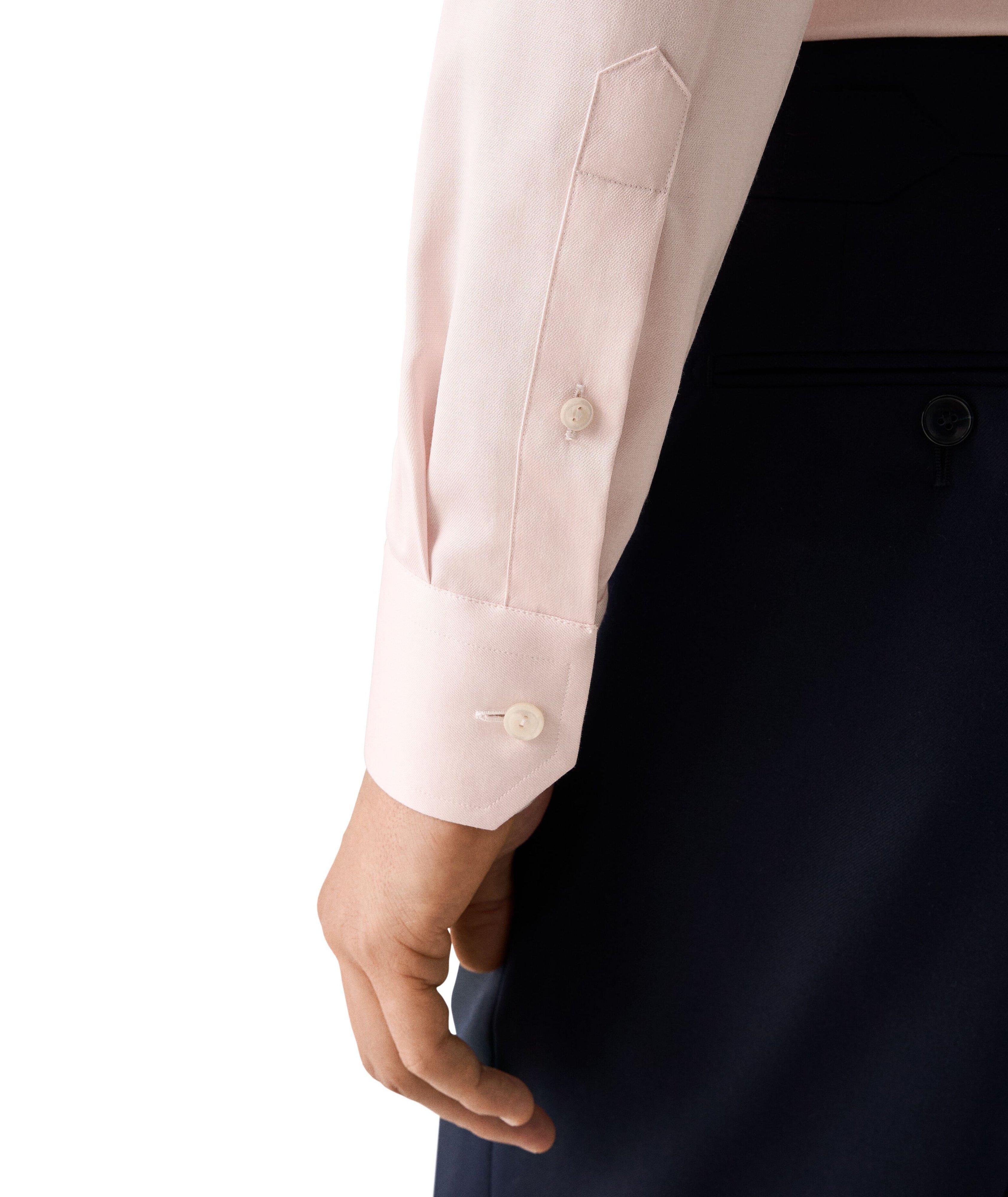 Slim-Fit Mélange Dress Shirt image 6