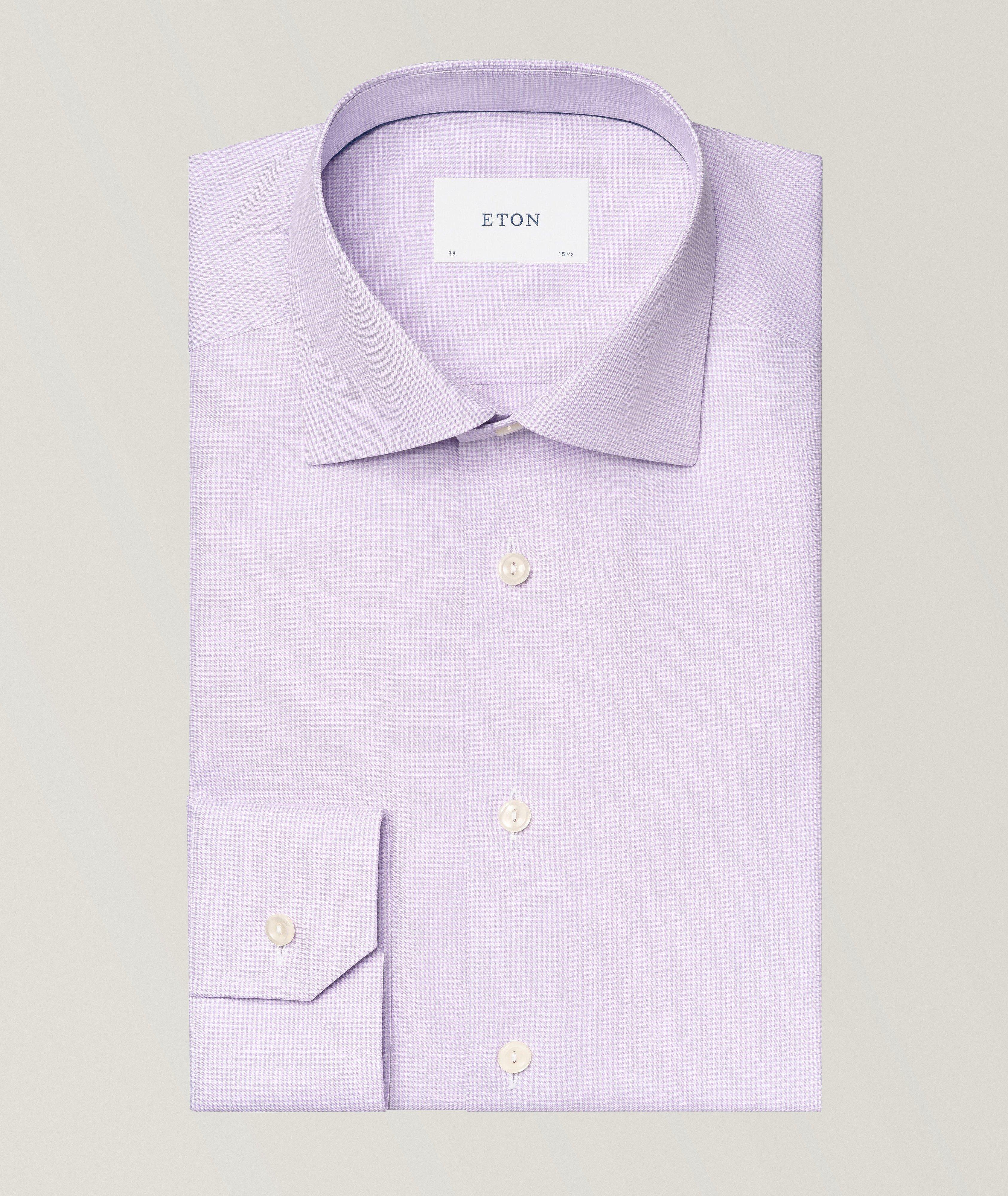 Eton Contemporary-Fit Check Twill Dress Shirt