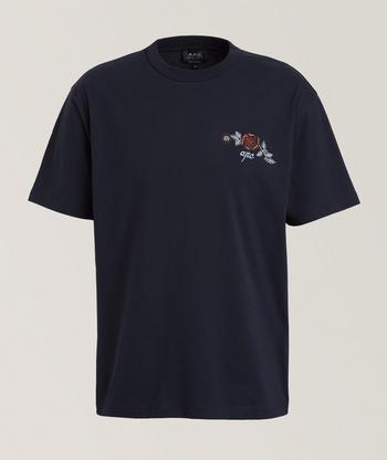 【MONCLER】Cursive Logo刺繍入り筆記体ロゴコットンTシャツ/2色 MONCLER (モンクレール) 筆記体ロゴ クルーネック 半袖 Tシャツ