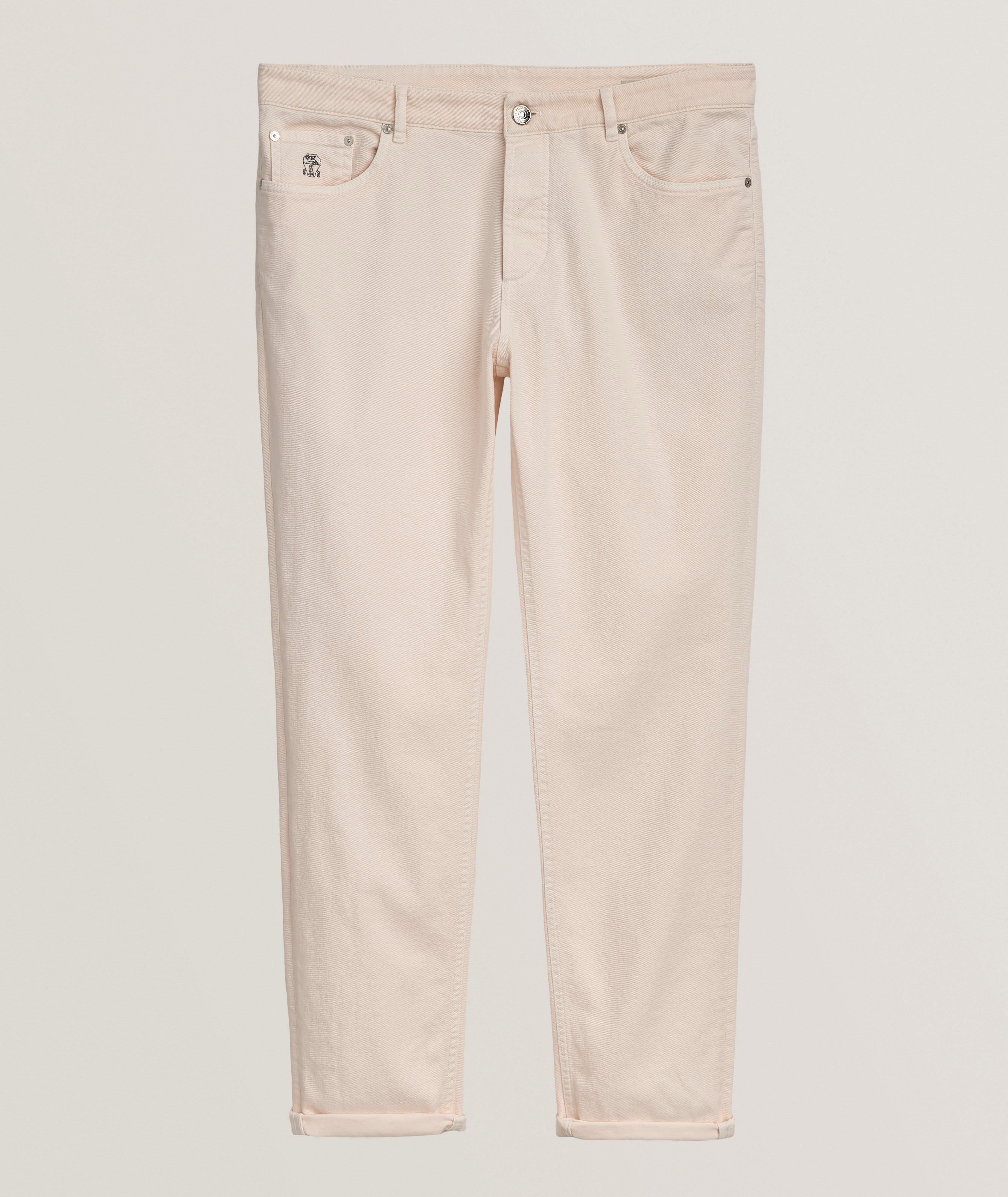 Traditional-Fit Stretch Denim Five-Pocket Pants image 0