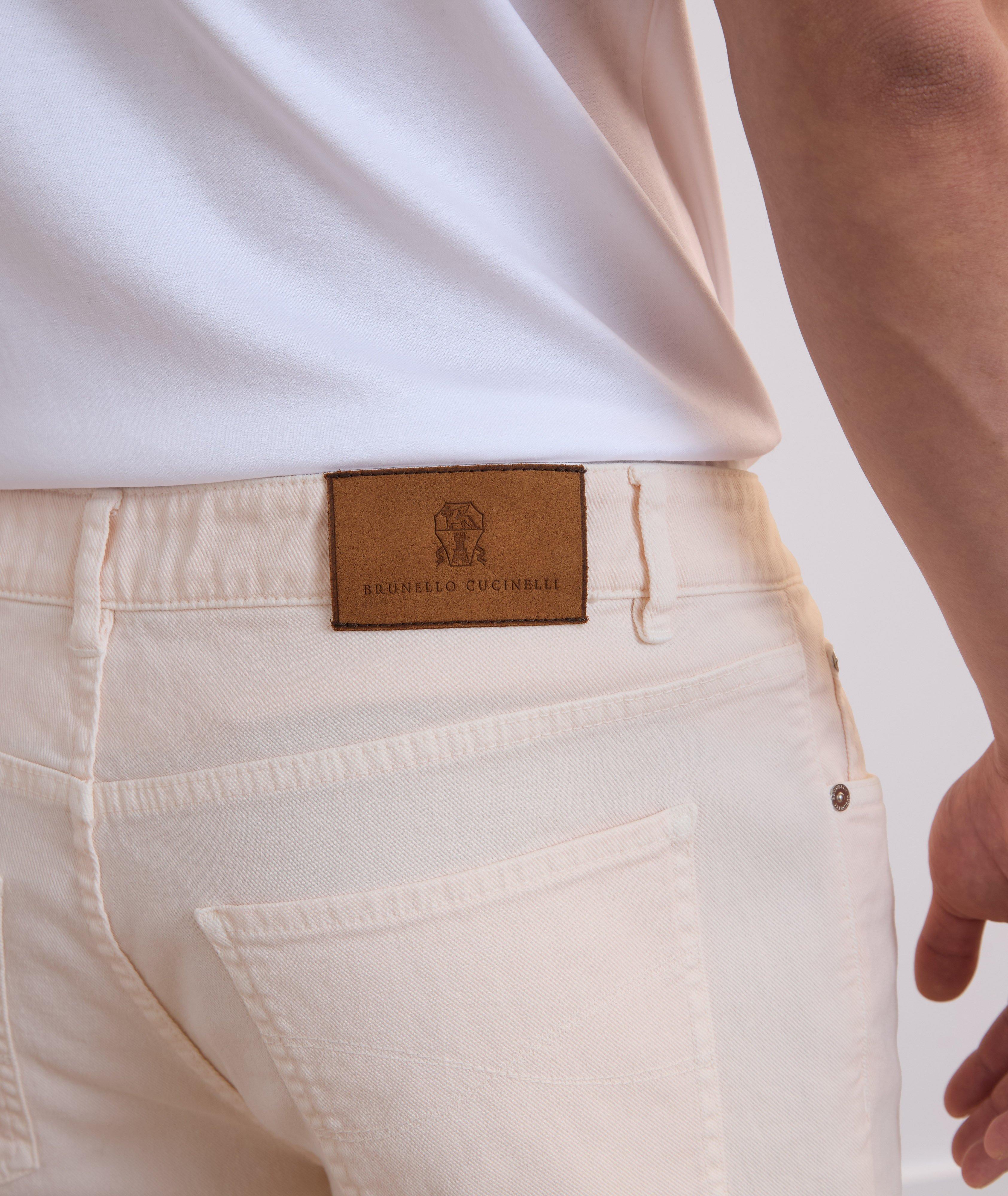 Traditional-Fit Stretch Denim Five-Pocket Pants image 4