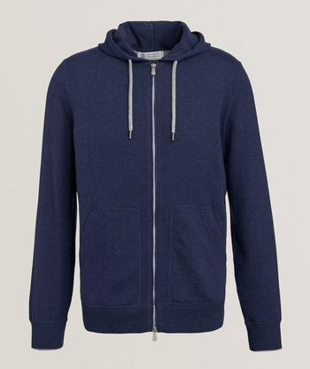 Brunello Cucinelli｜HOOD/ZIP-UP (MM8319069G C1265) Brunello Cucinelli Cotton blend hoodie - Blue | MM8319069GC1265