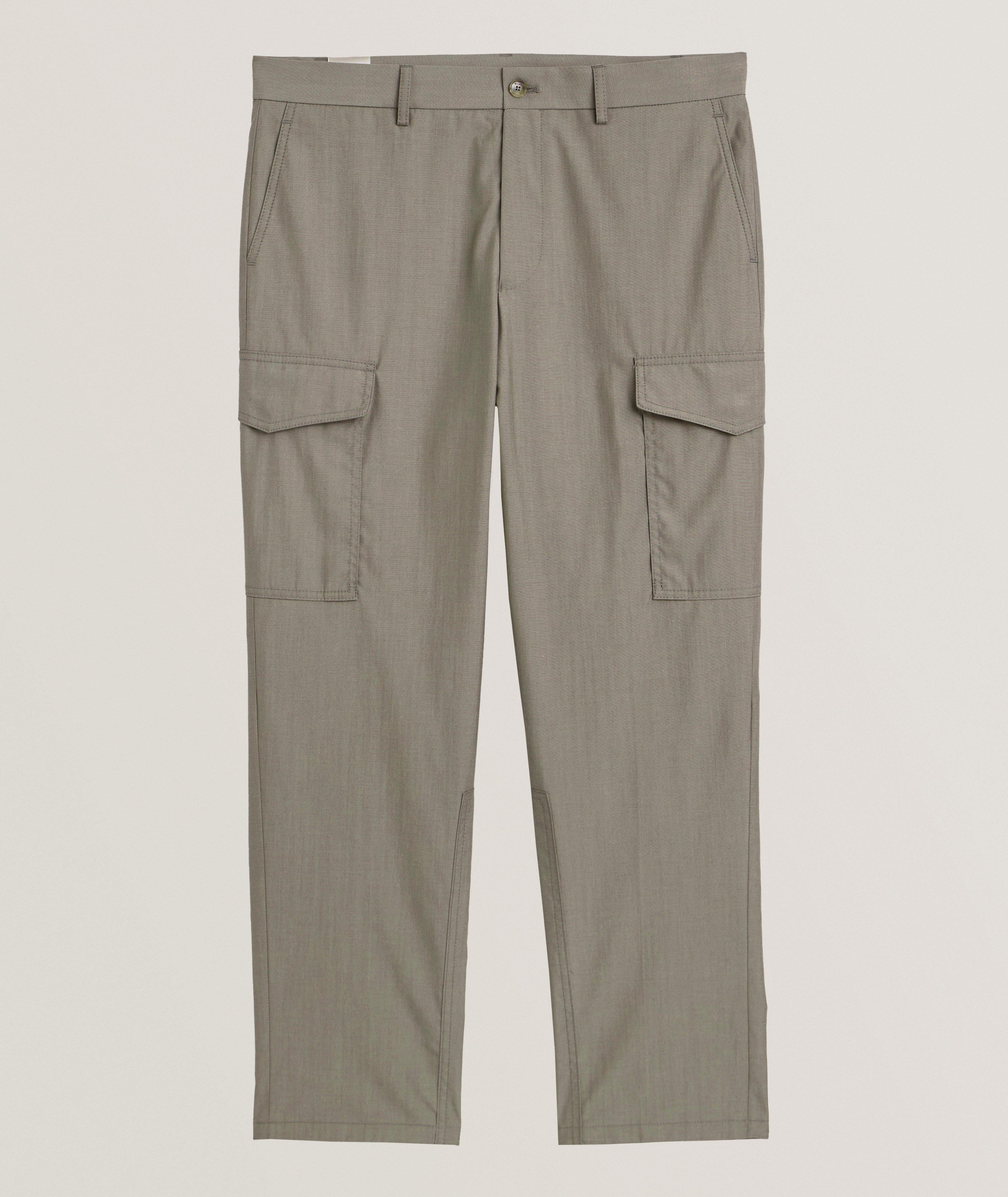 Pantalon cargo en laine et en coton image 0