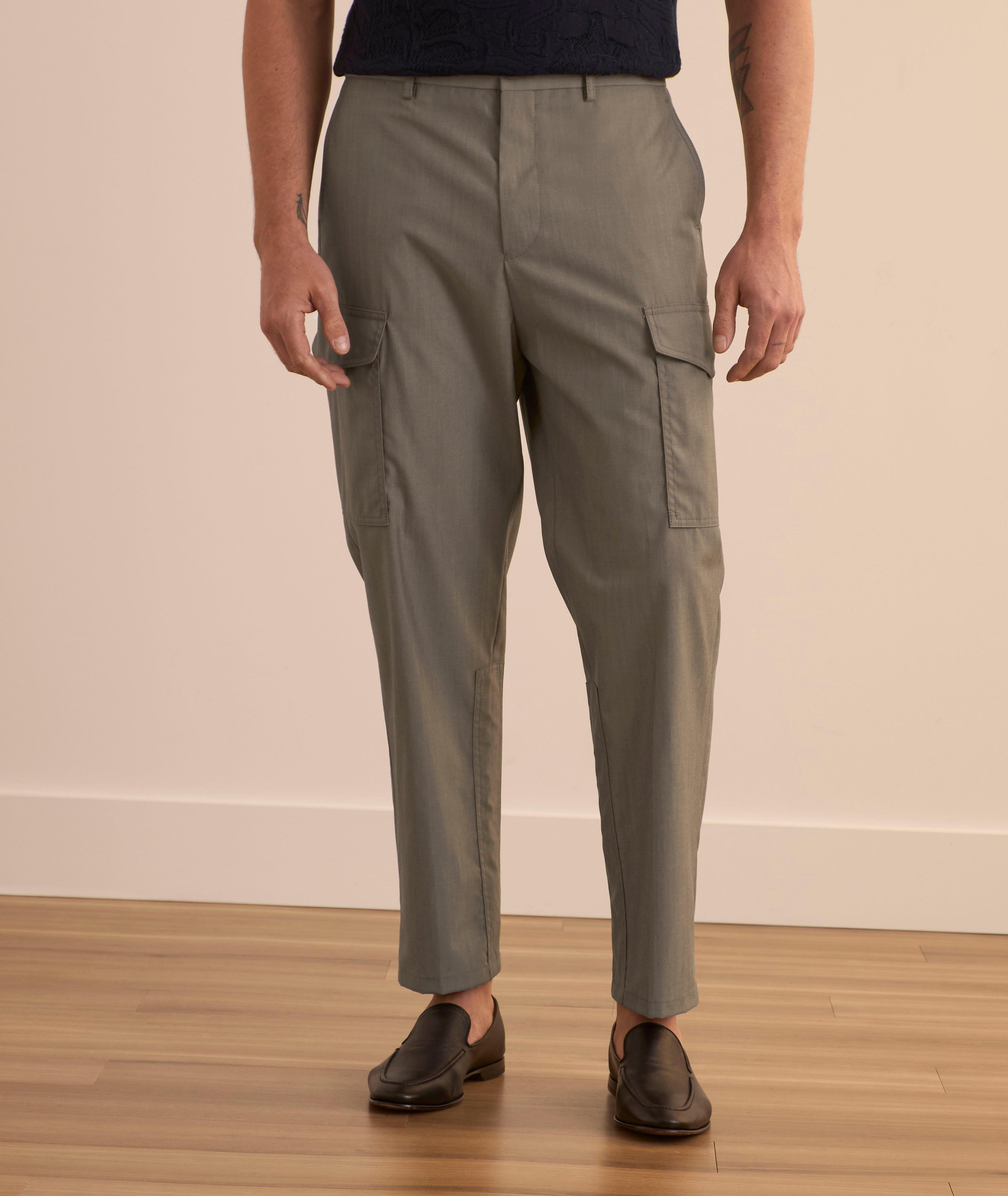 Pantalon cargo en laine et en coton image 2