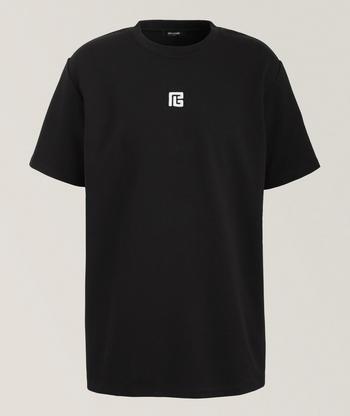 Maison Margiela メゾンマルジェラ / Logo cotton T-shirt Maison Margiela logo-embroidered Cotton T-shirt | Pink