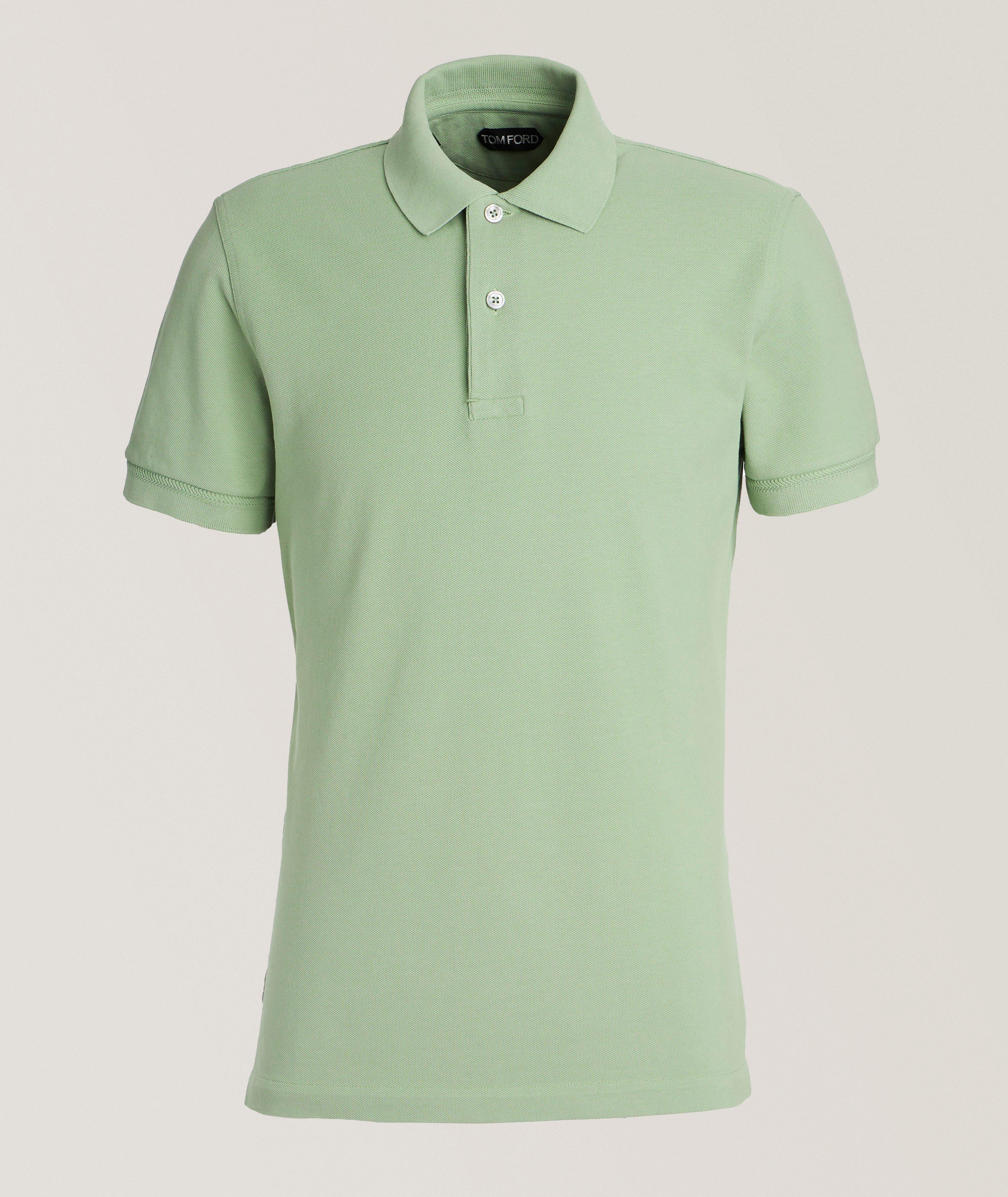 Tom Ford Polo De Tennis En Piqué De Coton En Vert , Taille Homme 58