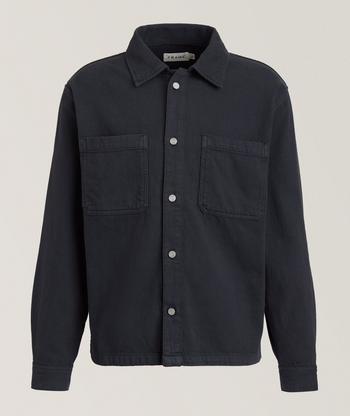 BRUNELLO CUCINELLI リネン ギャバジン シャツジャケット Denim jacket for Man in Khaki | Brunello Cucinelli