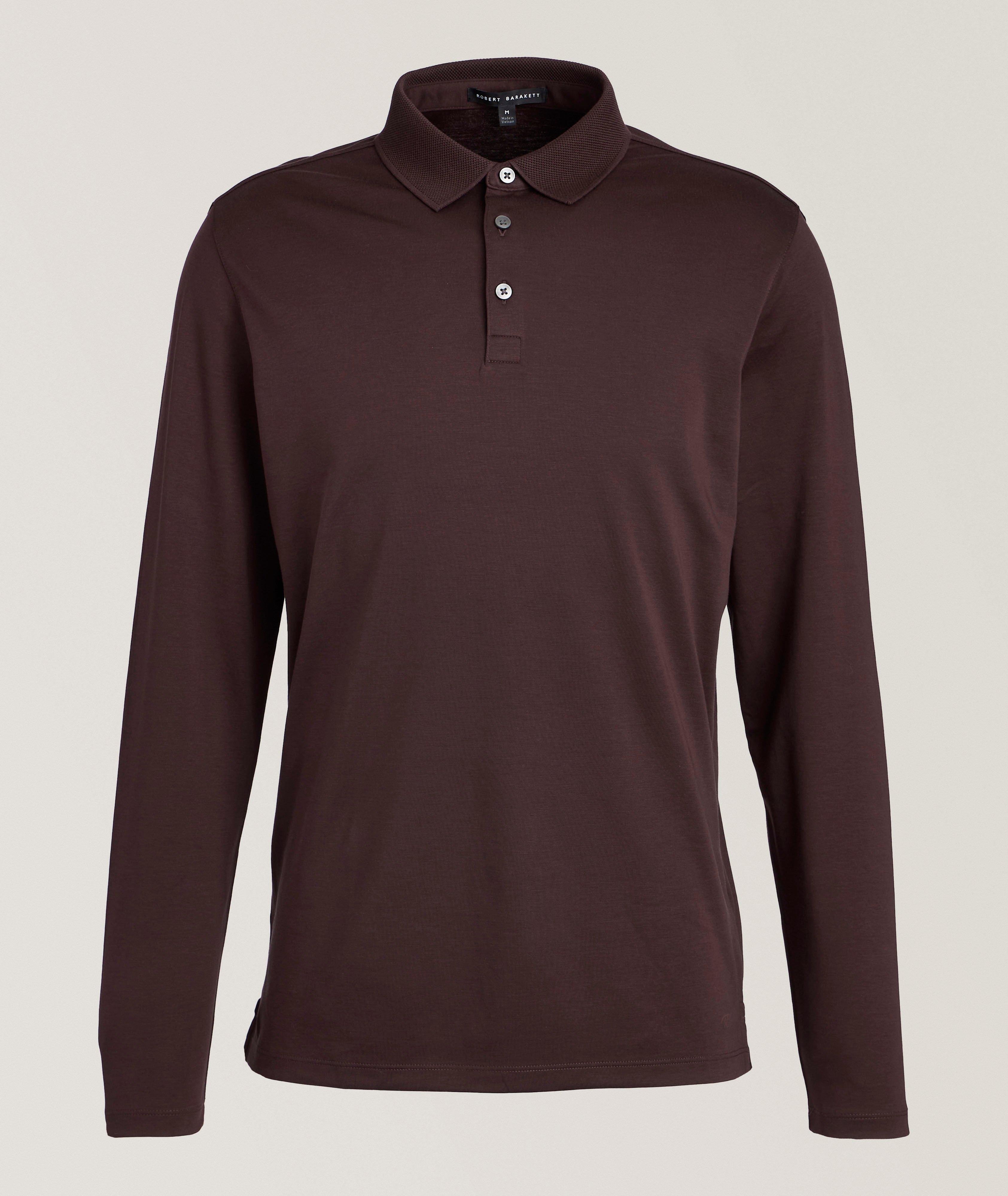 Georgia Pima Cotton Long-Sleeve Polo image 0