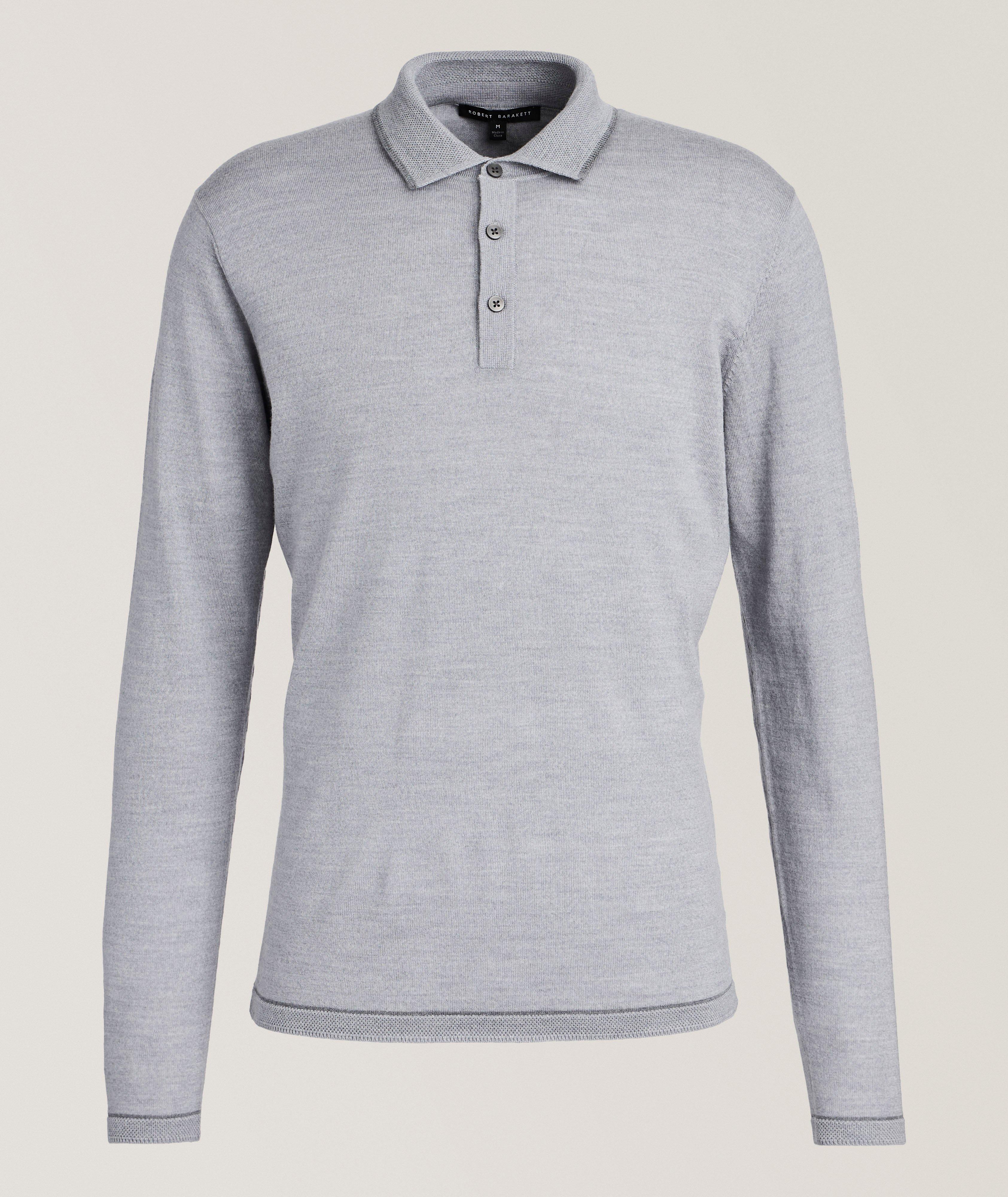 Roman Long-Sleeve Sweater Polo image 0