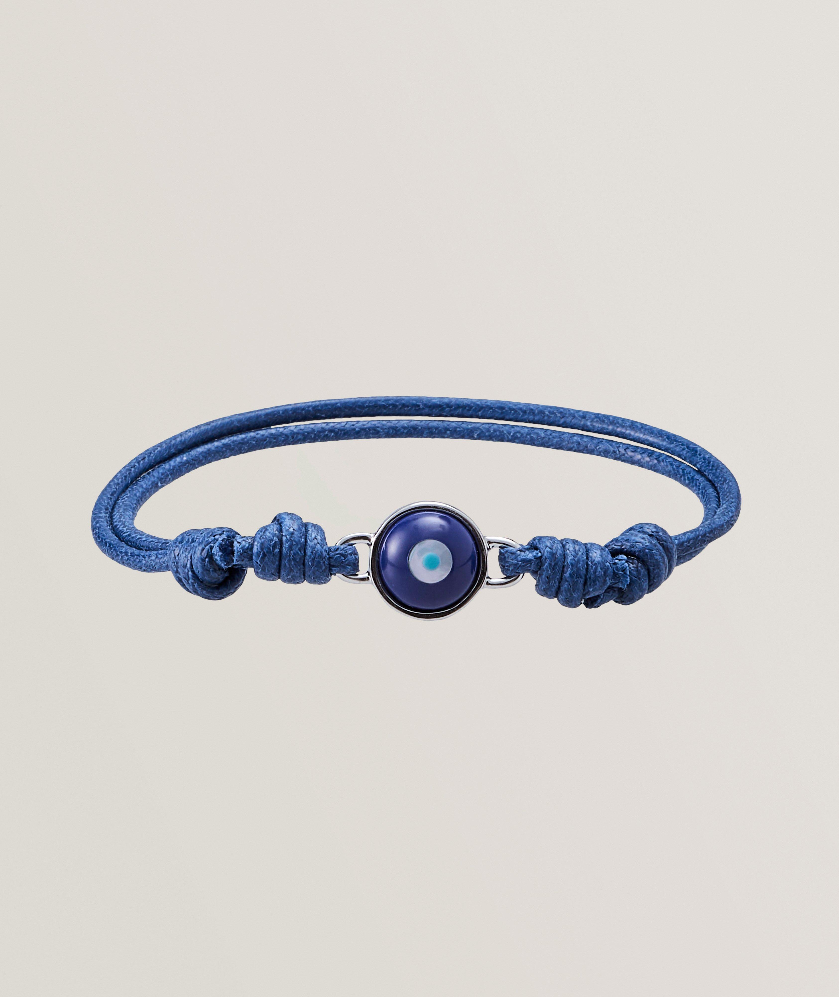 Tateossian Bracelet En Macramé À Détail D’Œil Milos En Bleu