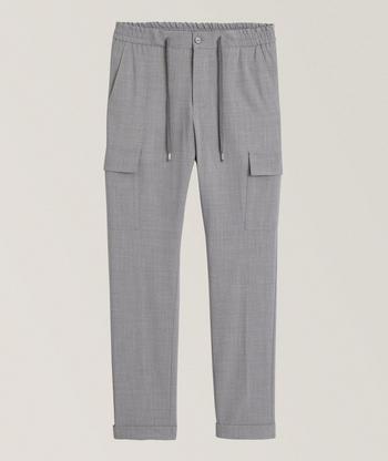 Brunello Cucinelli Flat Front Stretch-Cotton Chino Pants