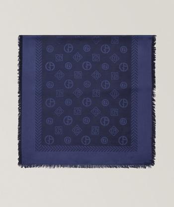 Brunello Cucinelli Fringed Striped Edge Silk Scarf | Scarves