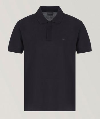 Moncler Tricolour Trim Quarter-Zip Cotton Piqué Polo | Polos