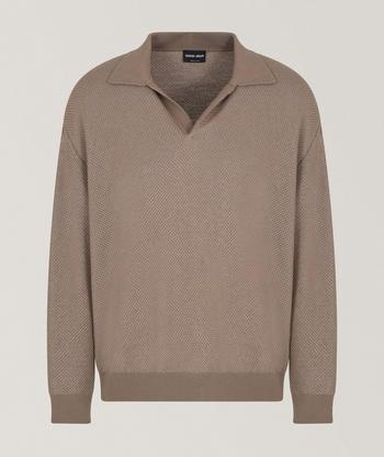 トップス VTG Zegna Melange Cashmere T Neck Jumper Grey Mélange Oasi Cashmere Crewneck SS25 22884976 | Zegna CA